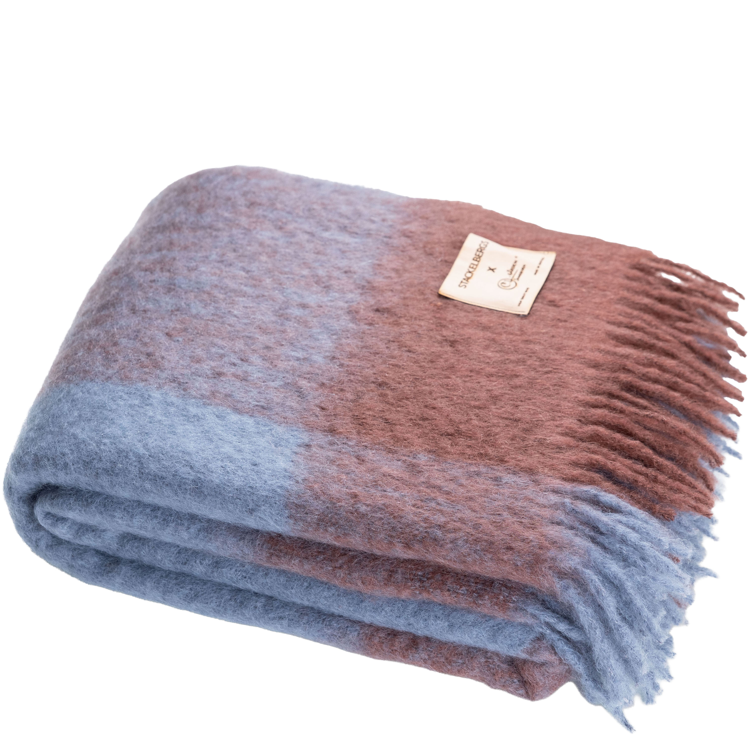 Mohair New Square Torkkupeitto Blue Mahogny