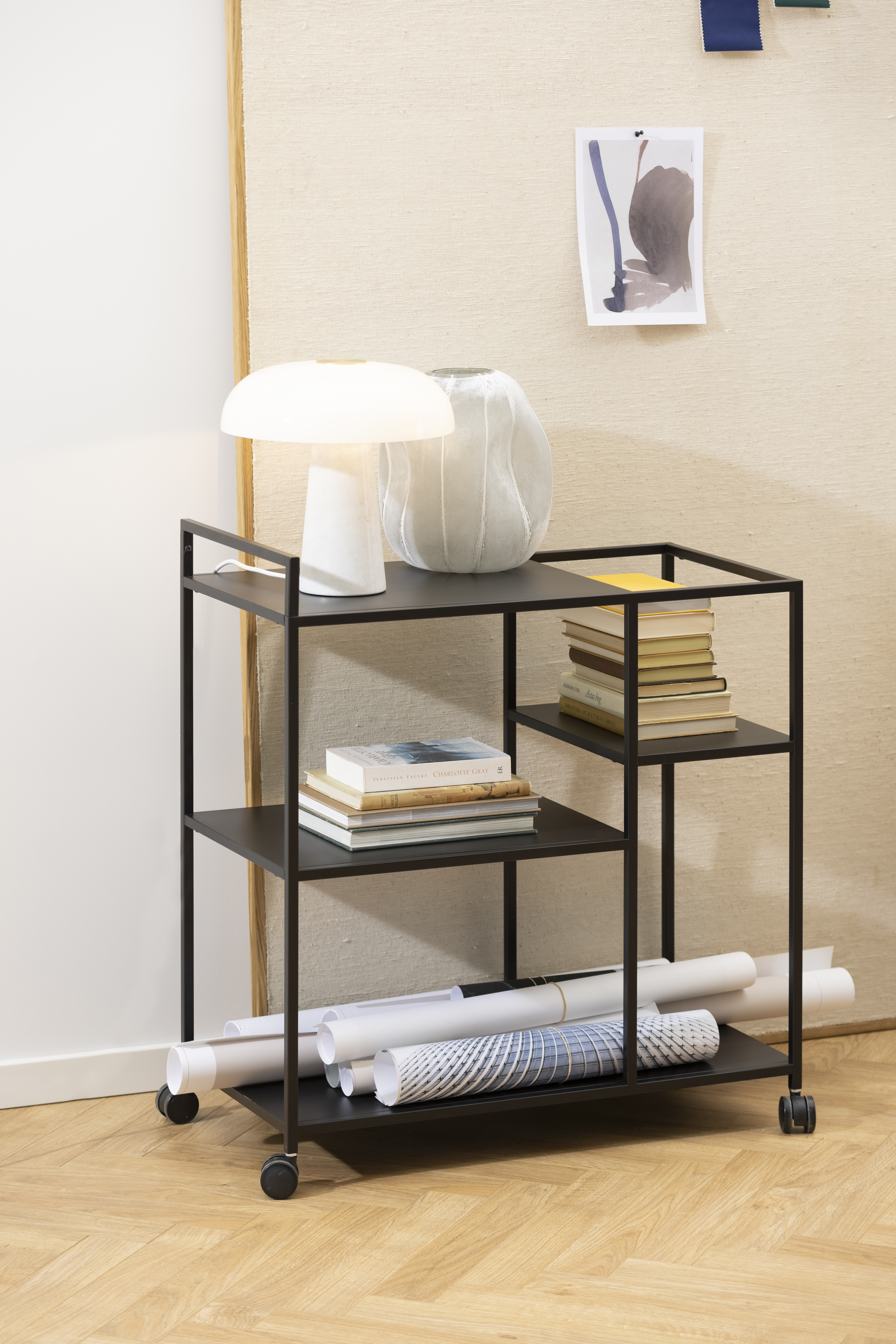 Nordic Home Neah Servierwagen Schwarz