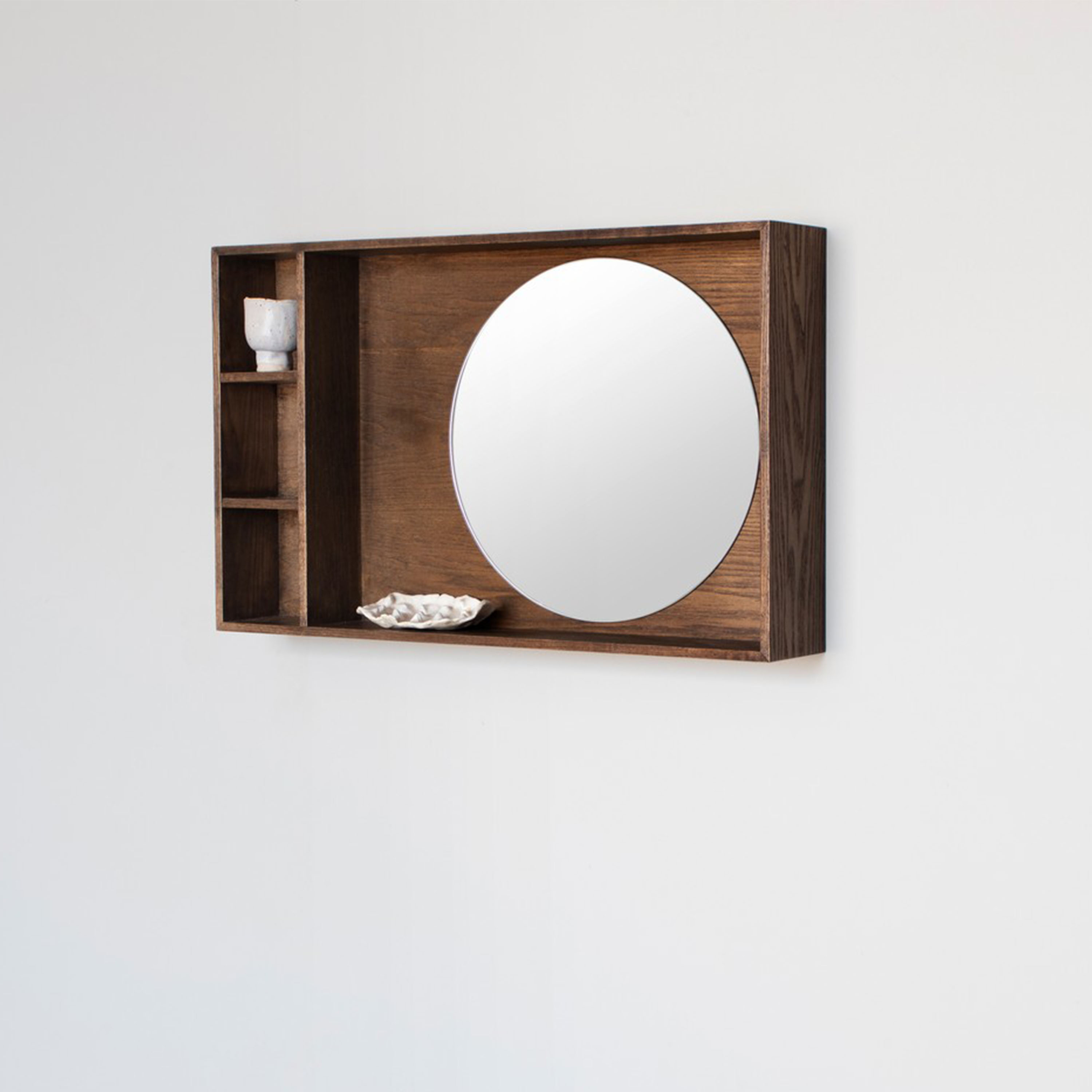 Mette Ditmer Show-me Spiegel mit Ablage Dunkel geölt Klein