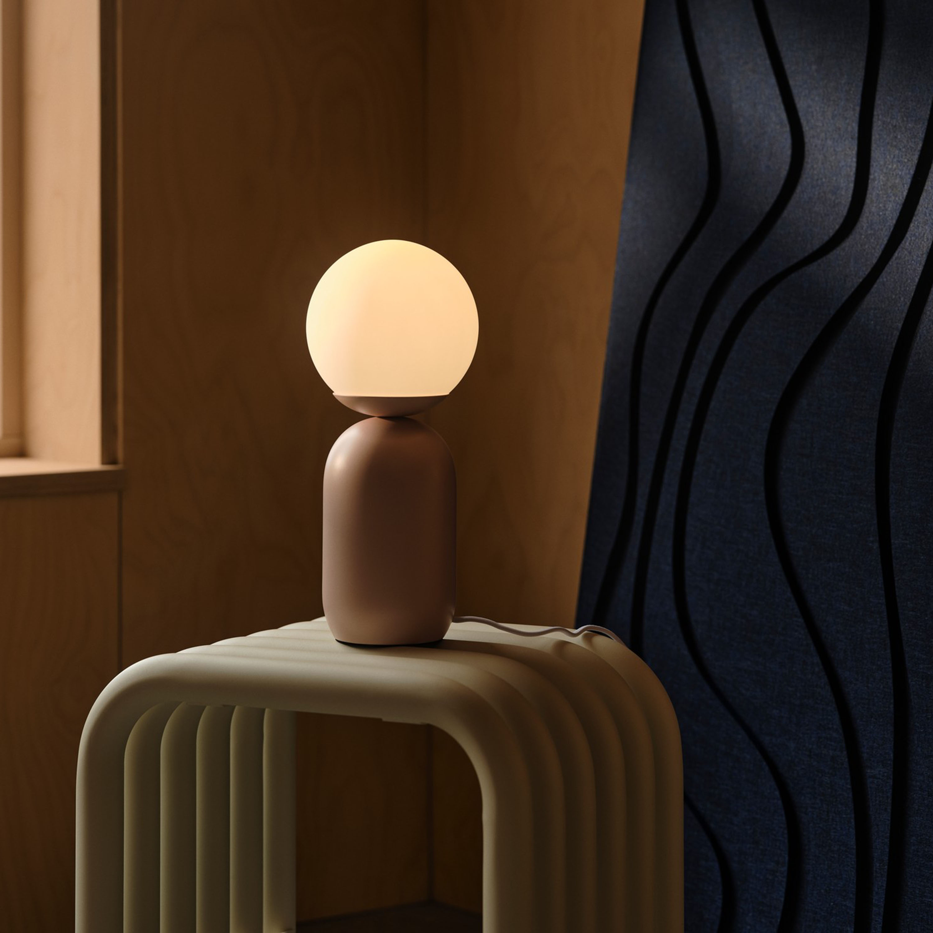 Nordlux Notti Bordlampe Pudderrosa 34cm