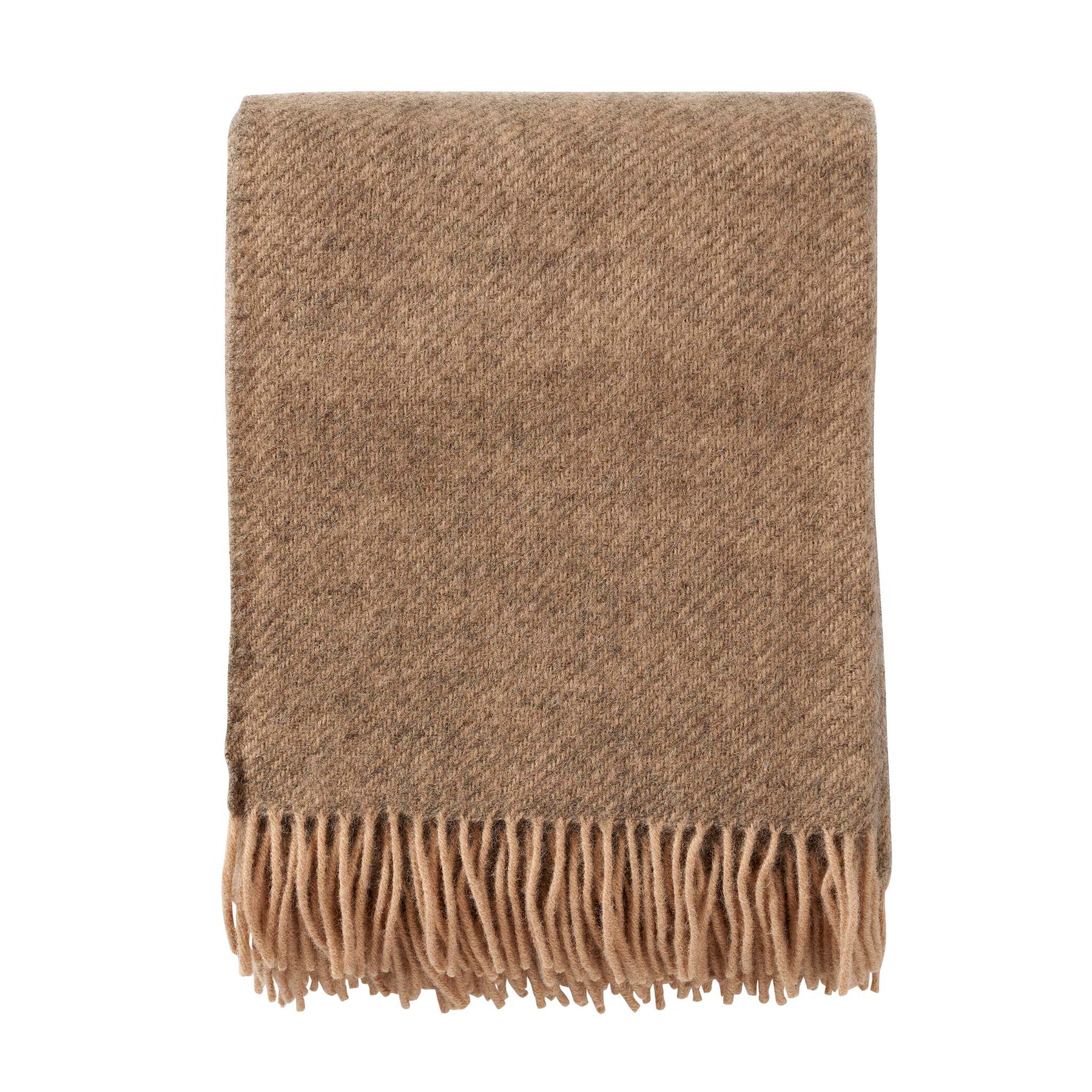 Klippan Yllefabrik - Gotland Wolldecke Beige - Decken
