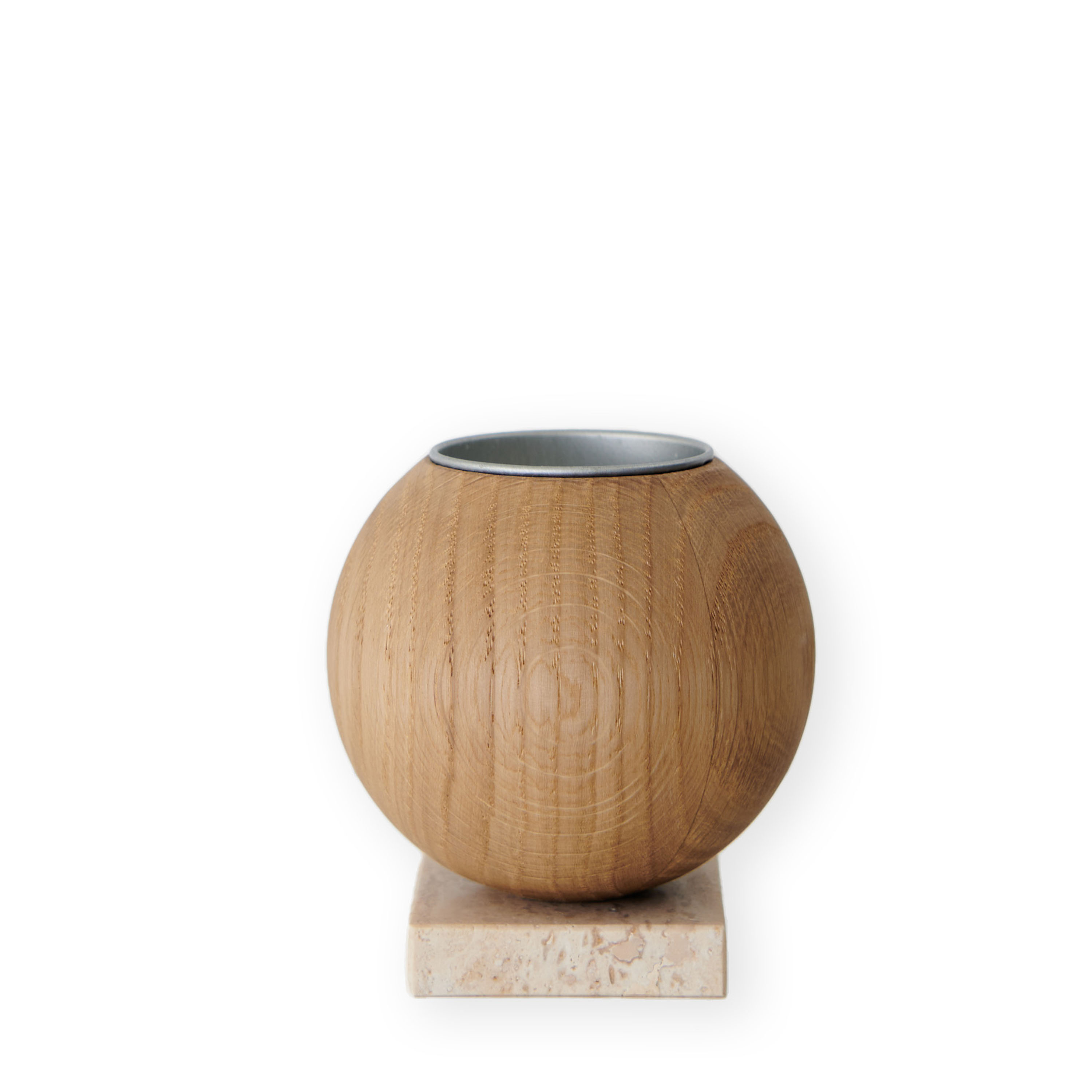 Aakjaer Furniture - Ellipse Teelichthalter Natur geölte Eiche - Holz - Kerzenständer