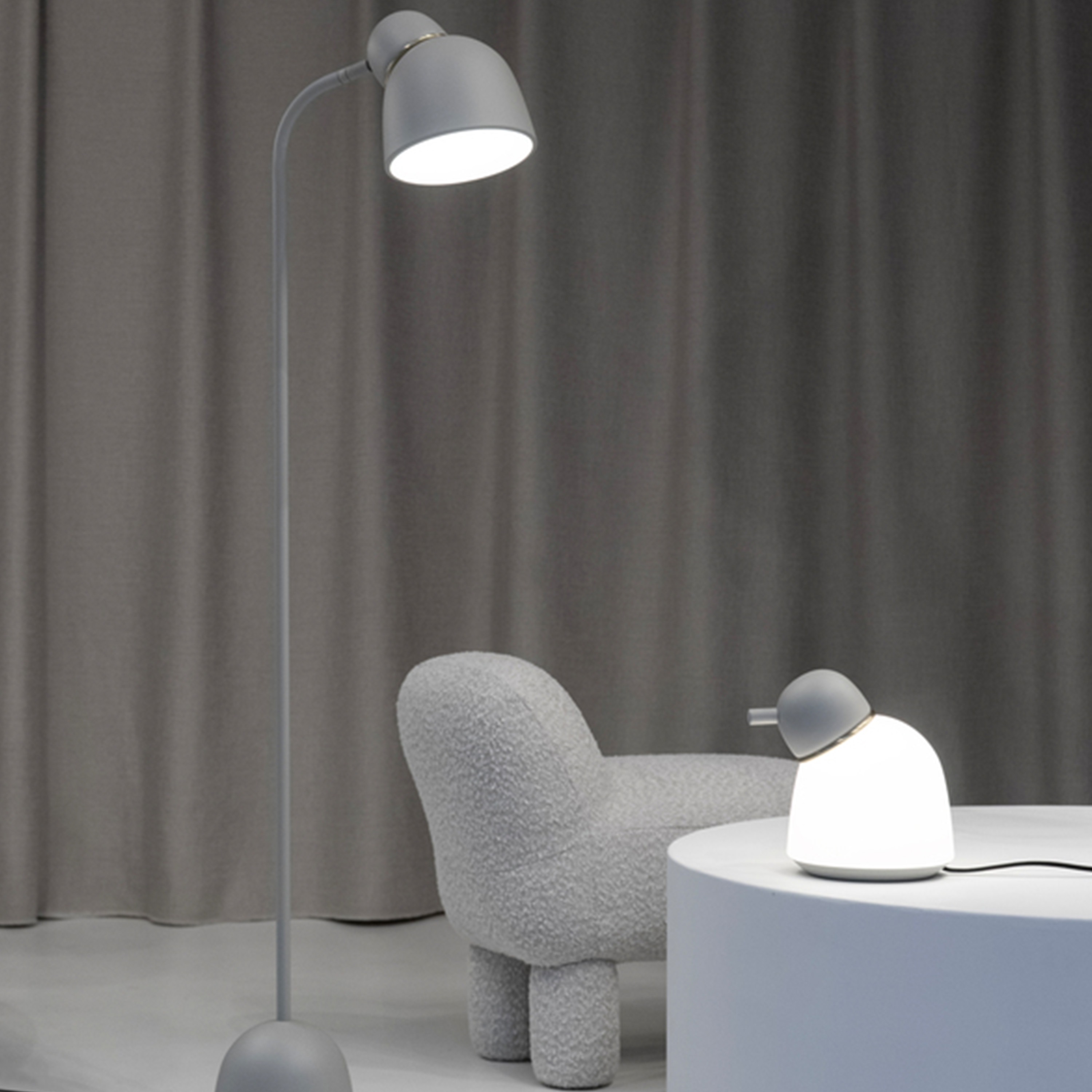 Belid Bird Golvlampa Sand/Mässing 130cm