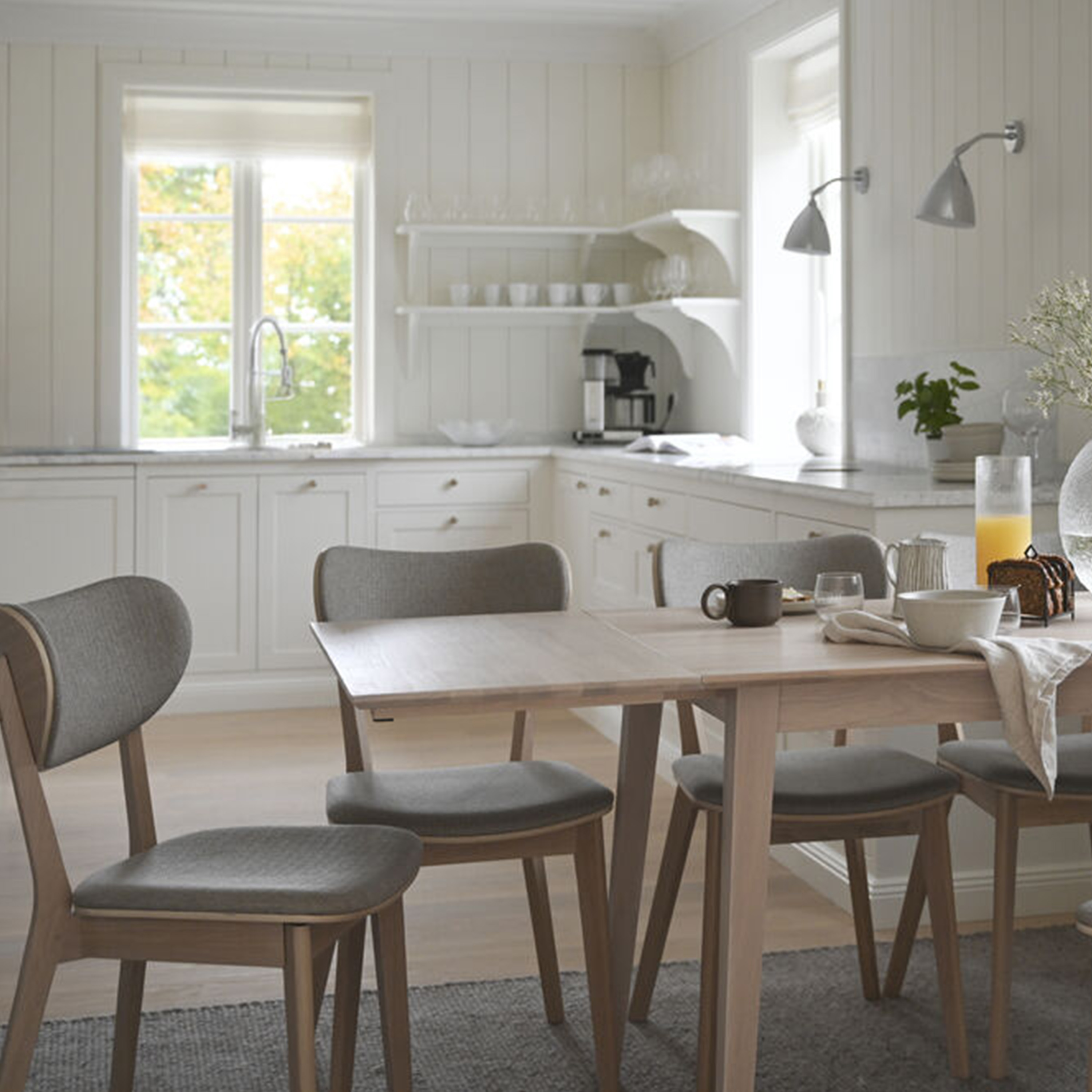 Rowico Home Filippa Klappbarer Tisch, weiß pigmentiert, 120 cm