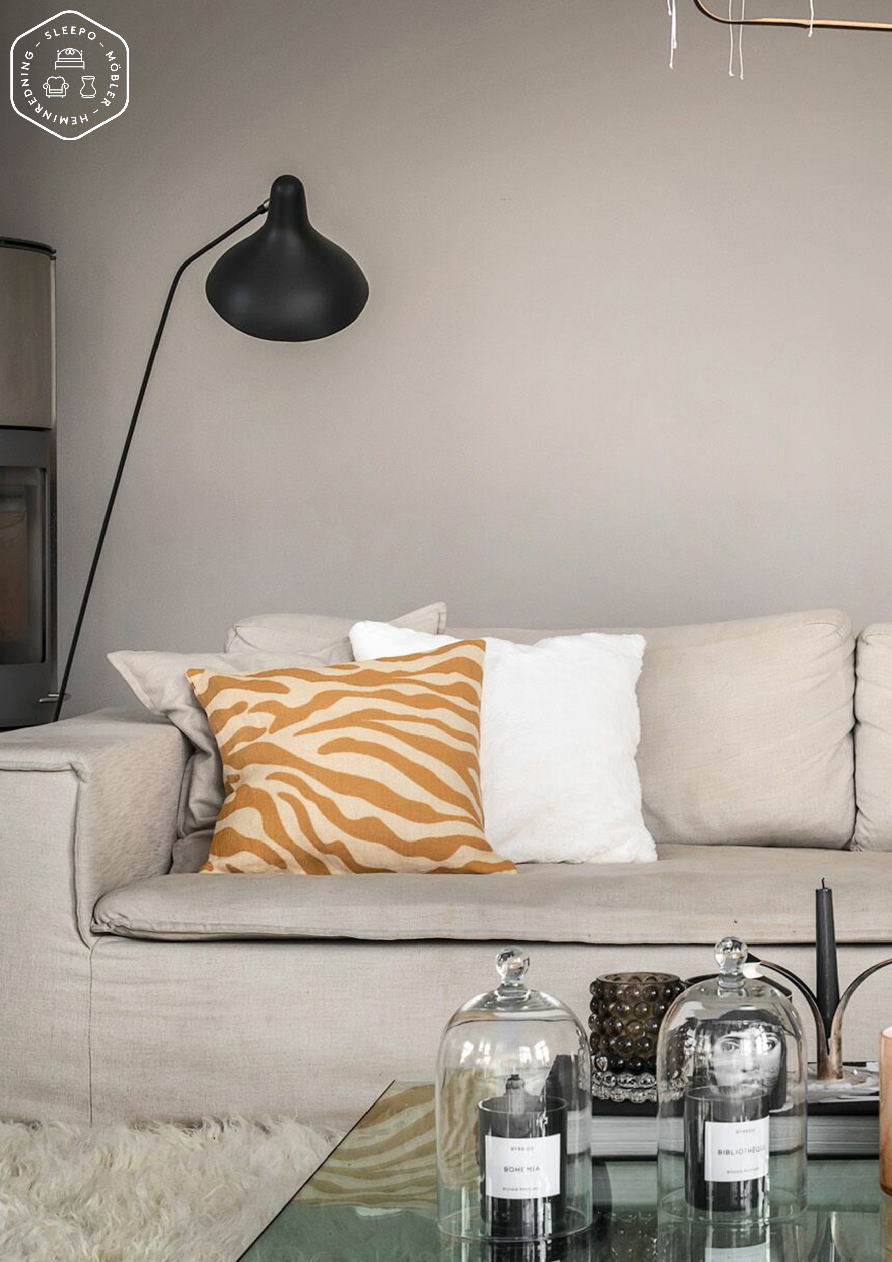 Chhatwal &amp; Jonsson Zebra Linen Kuddfodral Spicy Yellow 50x50