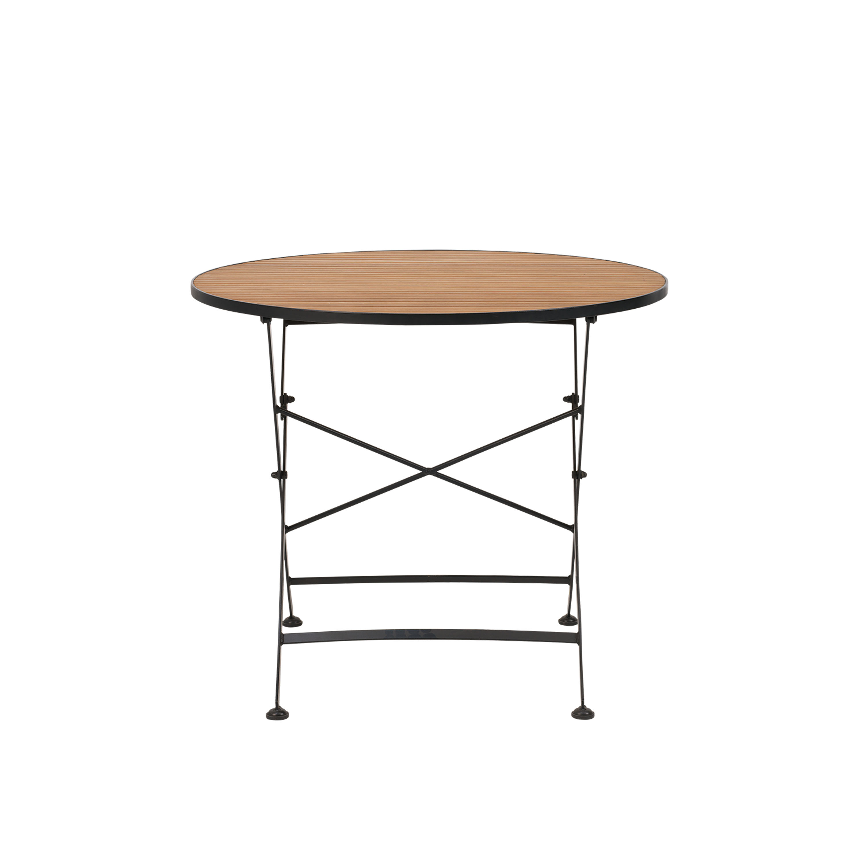 Brafab Brewer Matbord Black/Teak Ø85