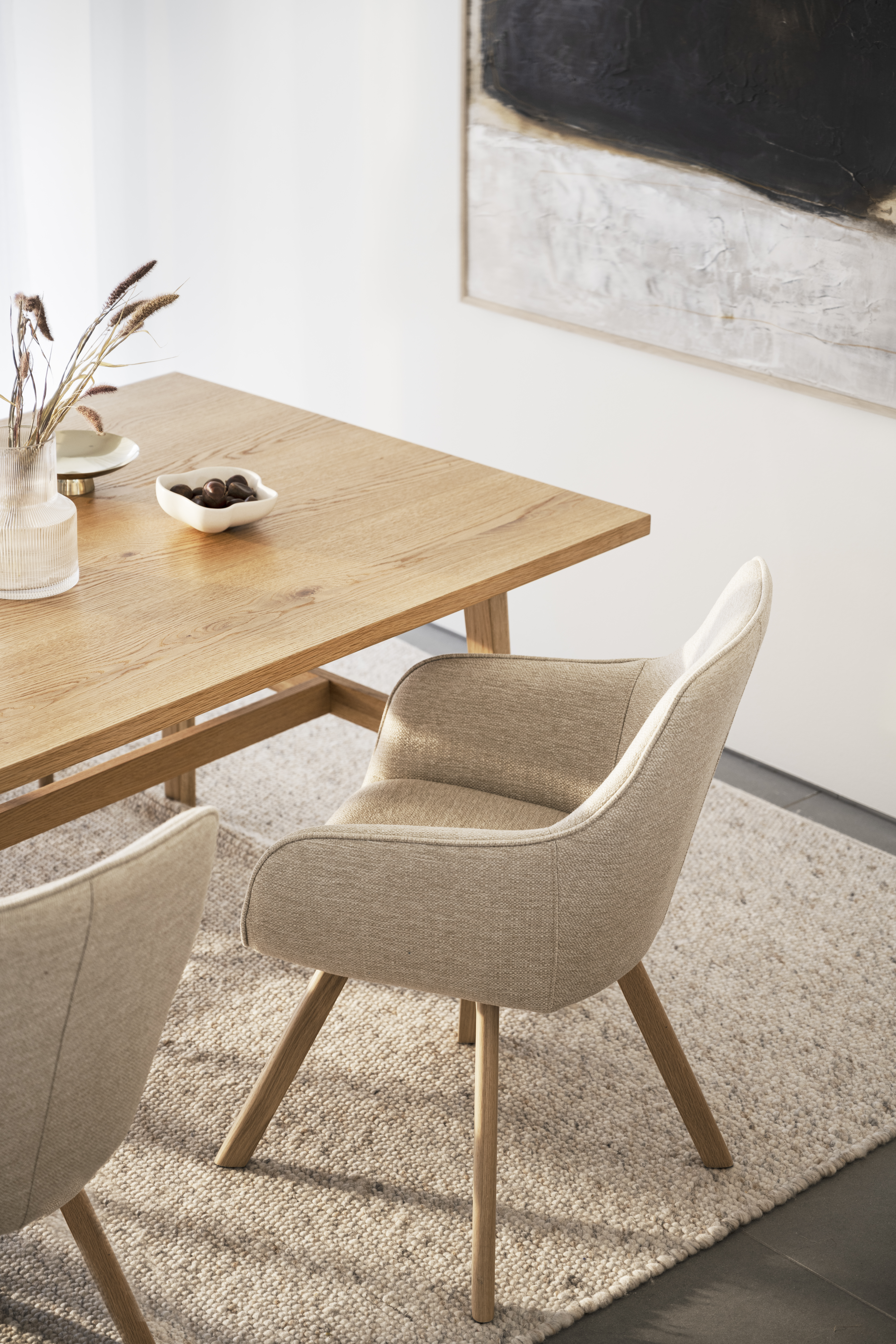 Rowico Home Alison Karmstol Ljusbeige/Ek