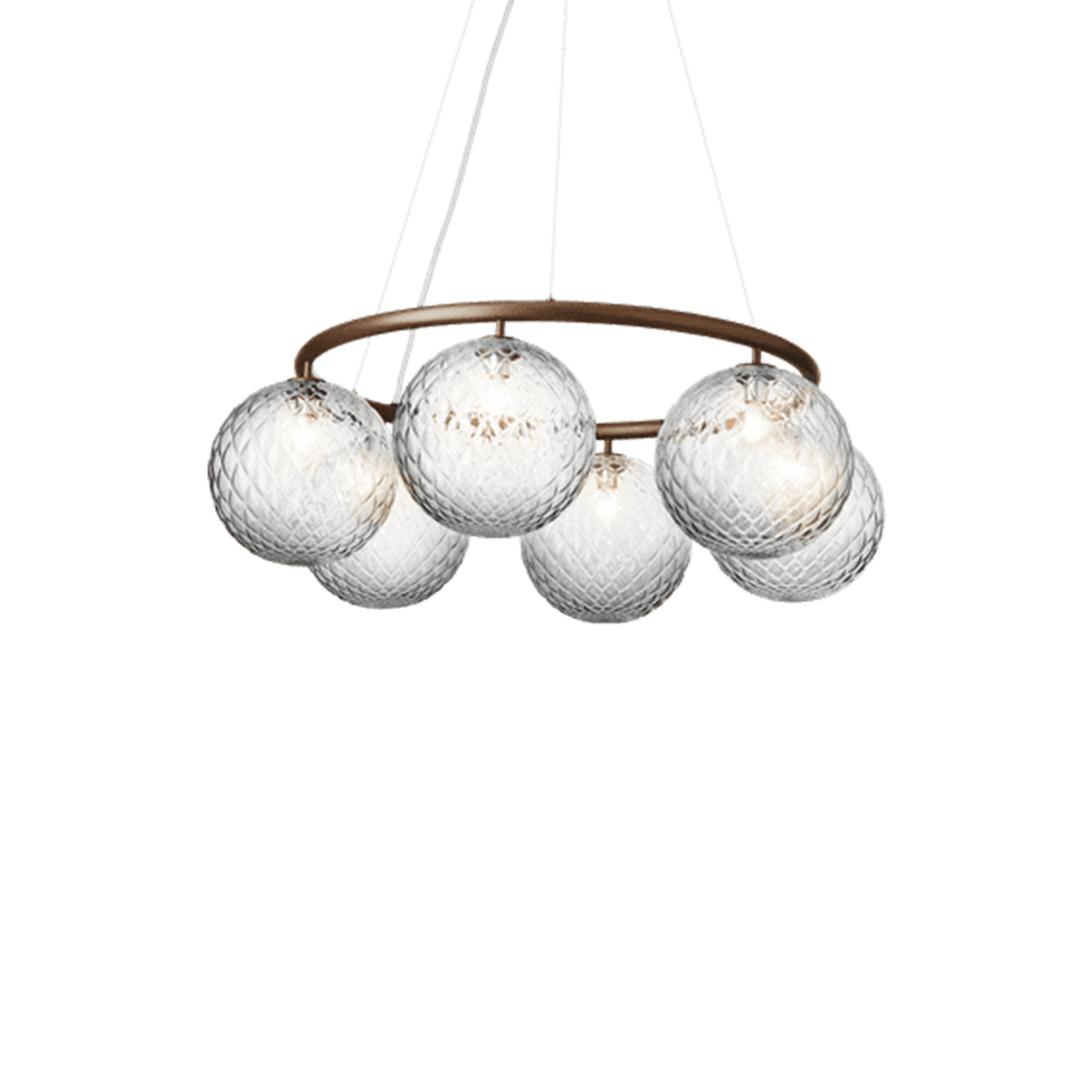 Miira 6 Circular Taklampa Dark Bronze/Optic Clear Ø80