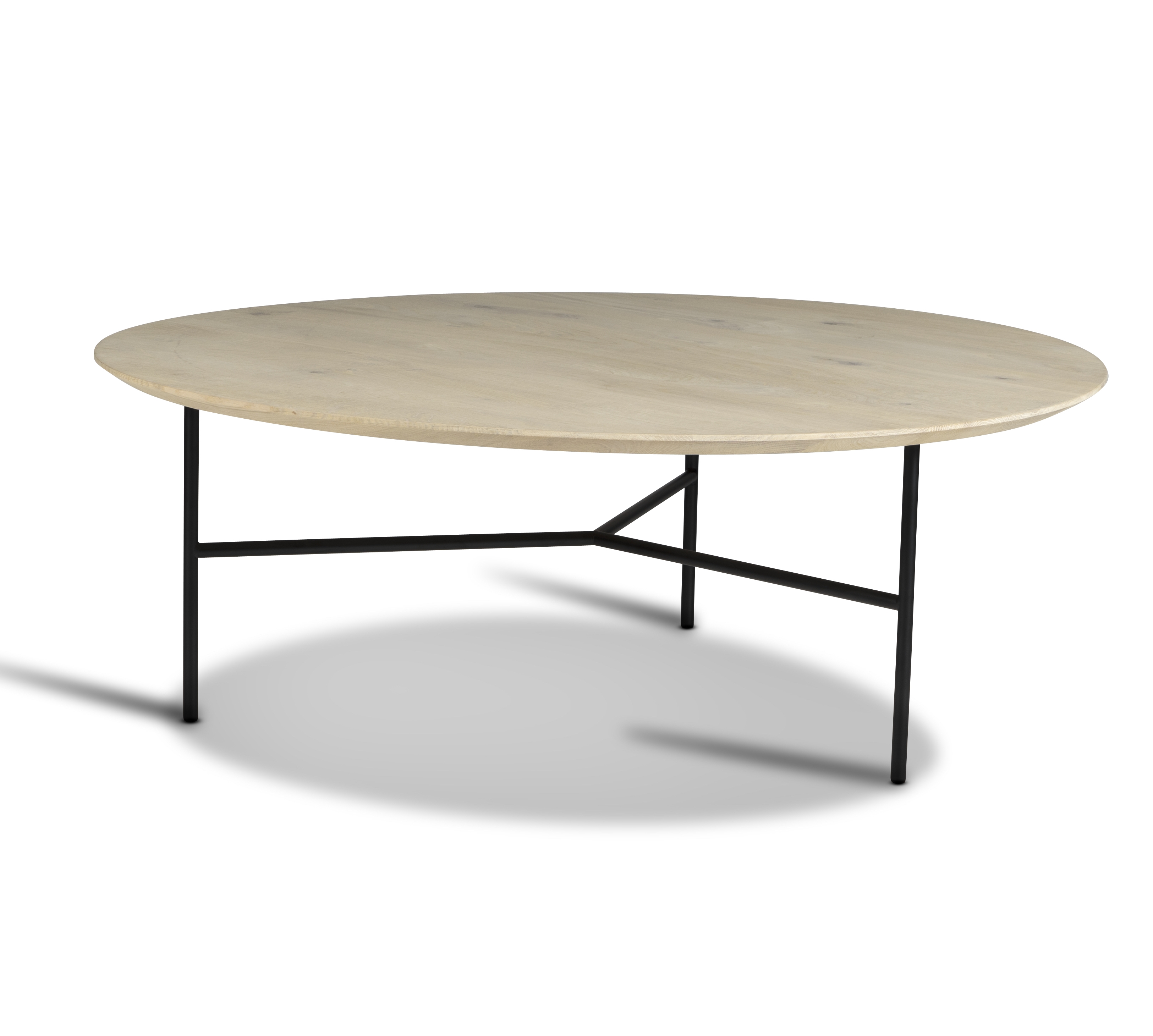 Tribeca Soffbord Såpad Ek/Svart Ø110