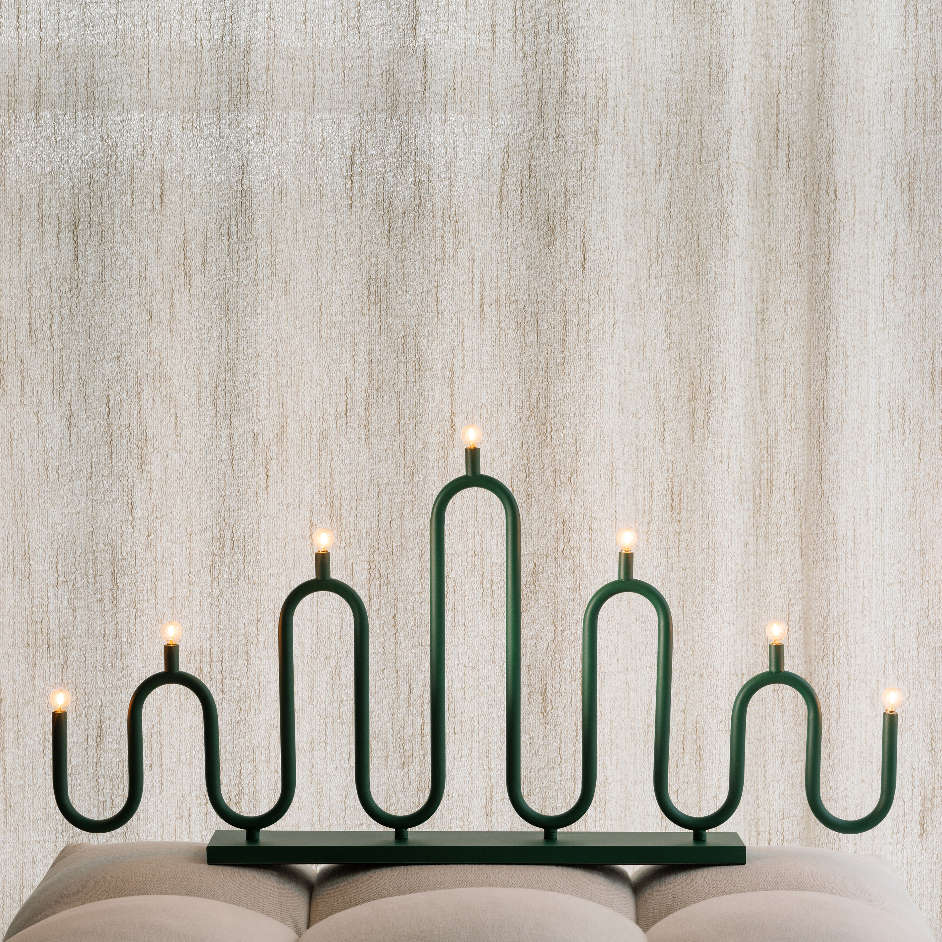 Globen Lighting Noel Adventsljusstake 7 Green