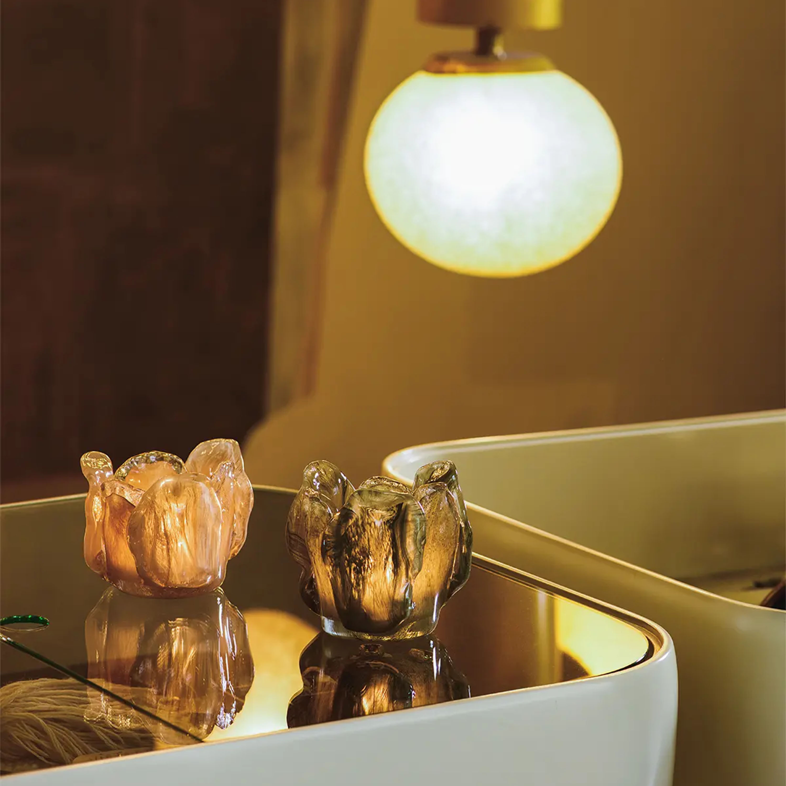 Olsson &amp; Jensen Anita Windlicht Olivgrün Ø14