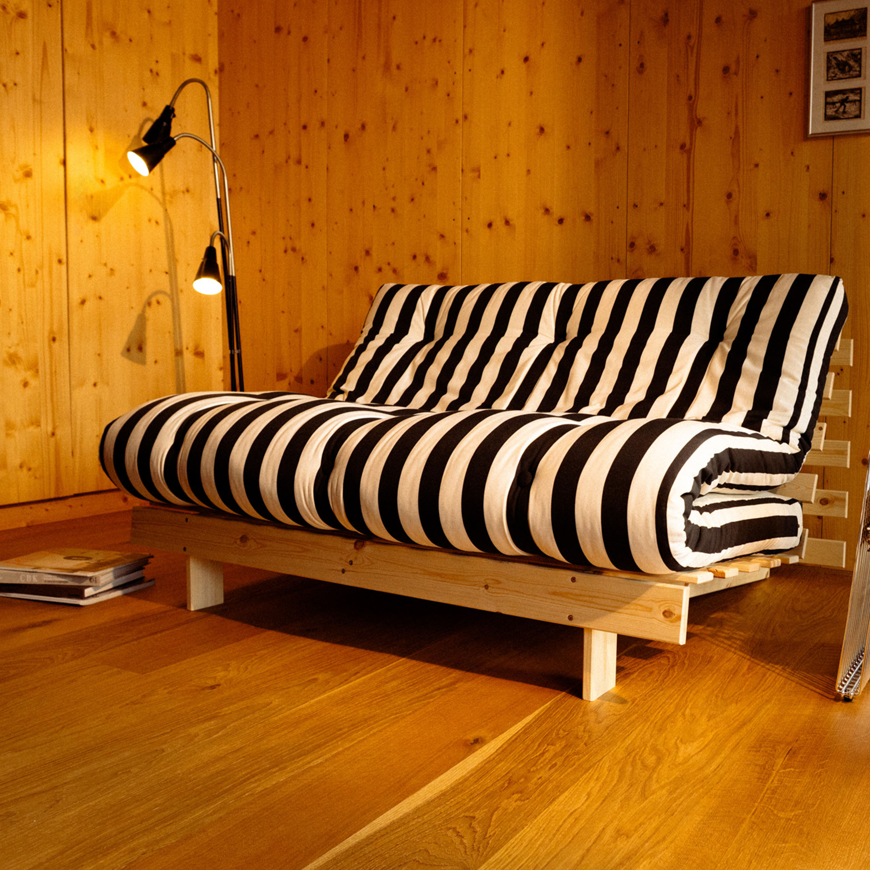 Karup Design Roots Bäddsoffa Natur/Black White 140cm