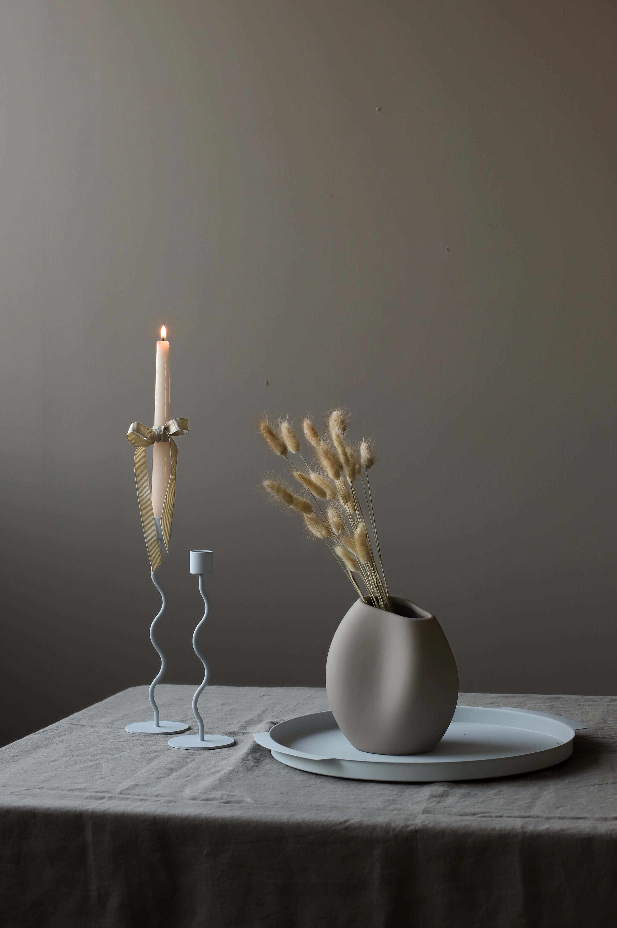 Cooee Design Tray Carry Circle Tablett Pale Blue 35cm