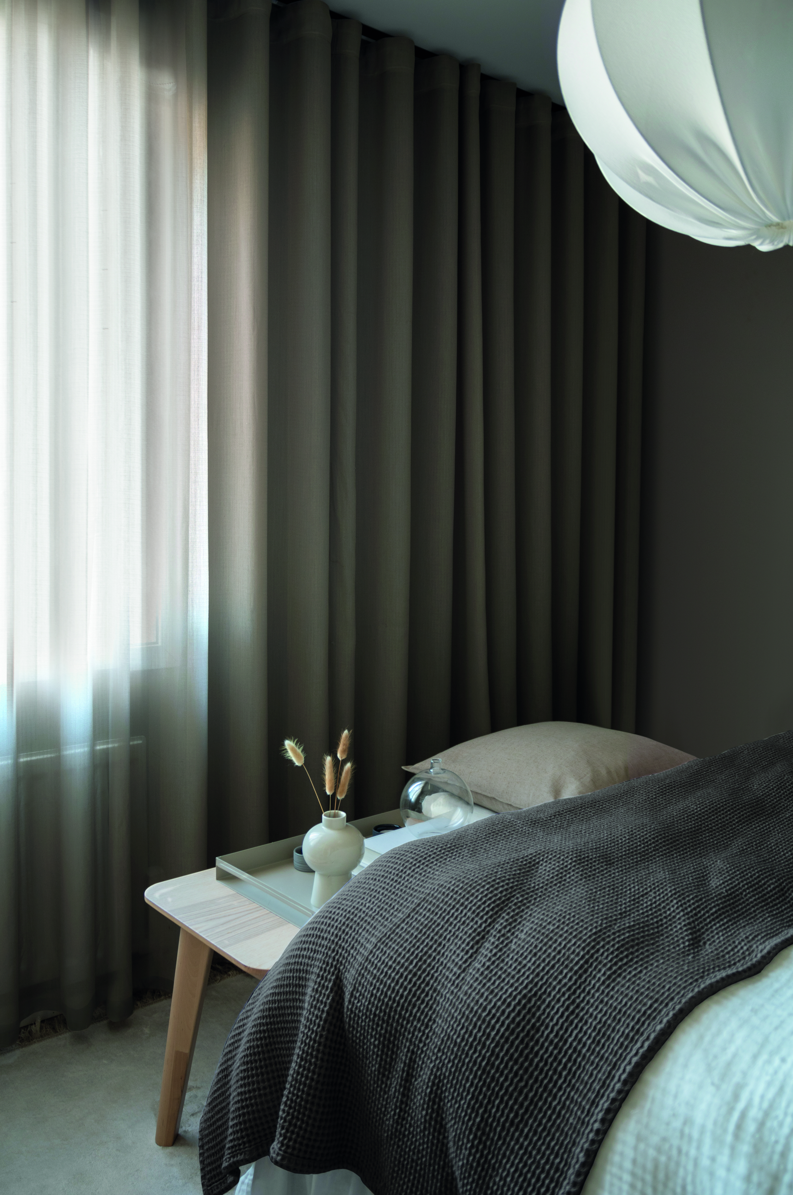 Vilja Gardinlängd Brun 250cm