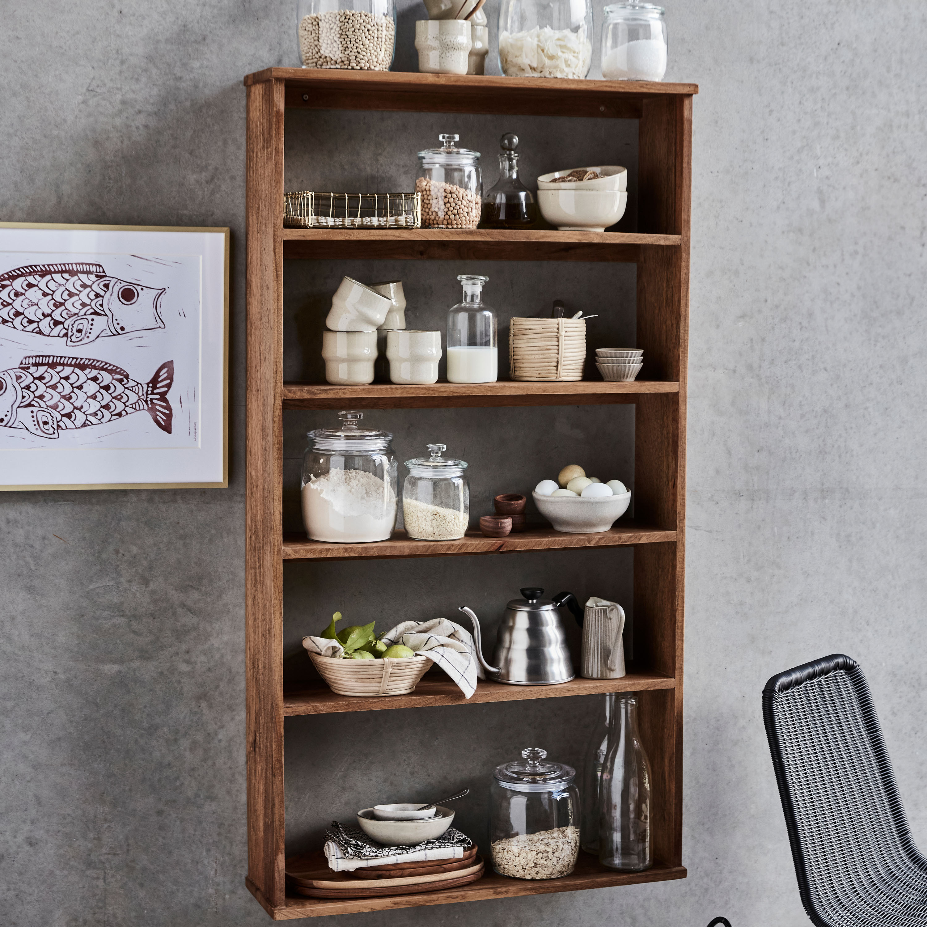 House Doctor Balance Bücherregal Antikbraun 70x130