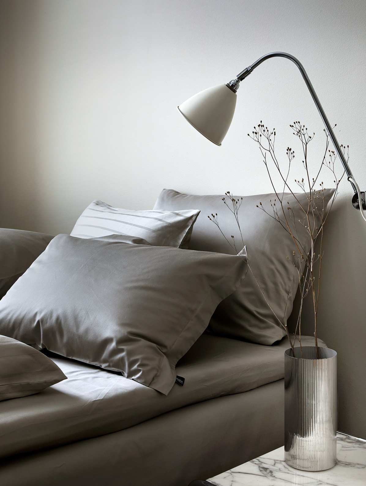 Høie Örngott Satin Grå 50x60