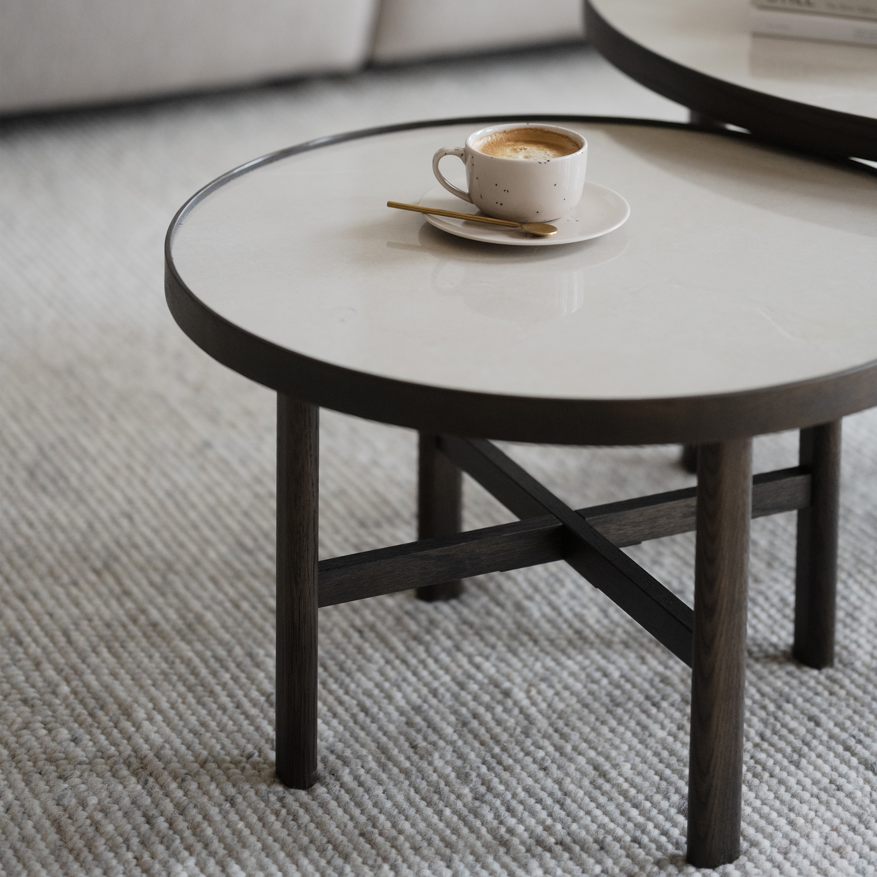 Rowico Home Marsden Soffbord Beige/Brun Ø60