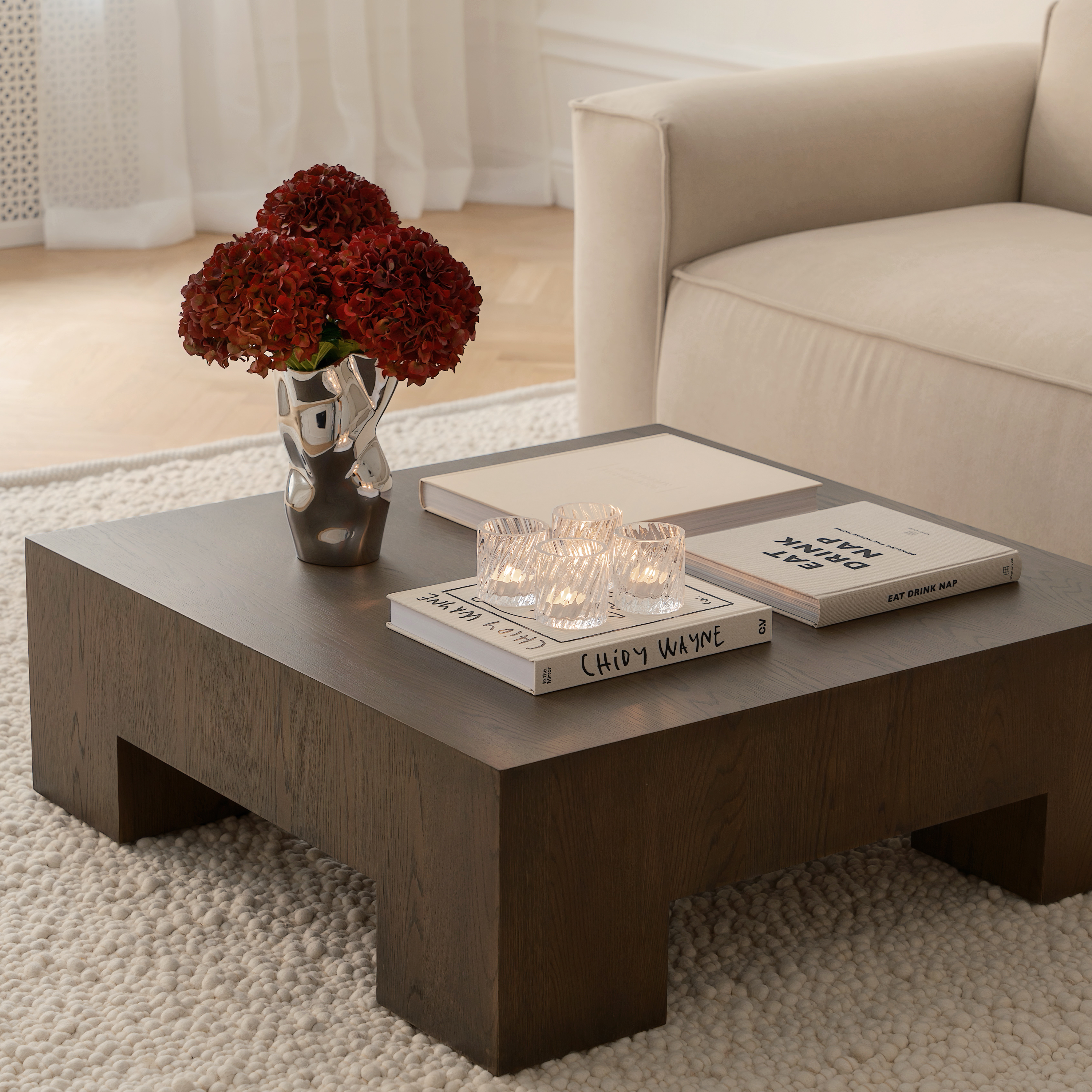 Sleepo Collection Chunky Soffbord Brunbetsad Ek 90x90