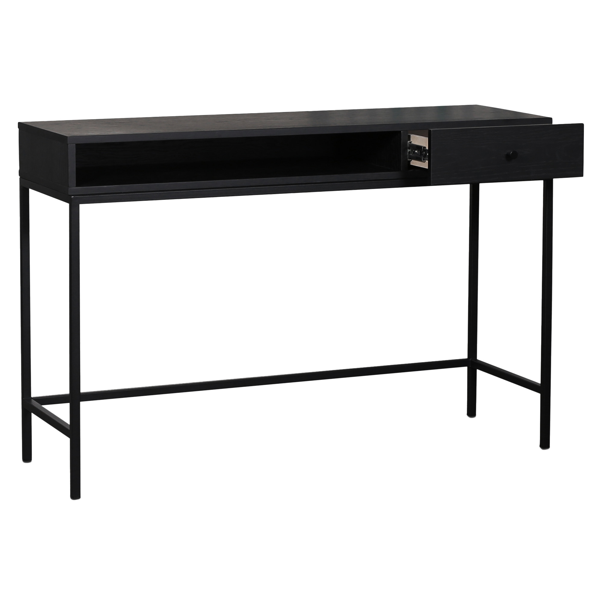 Nordic Home Ezra Konsolbord Svartbetsad Ek 120cm