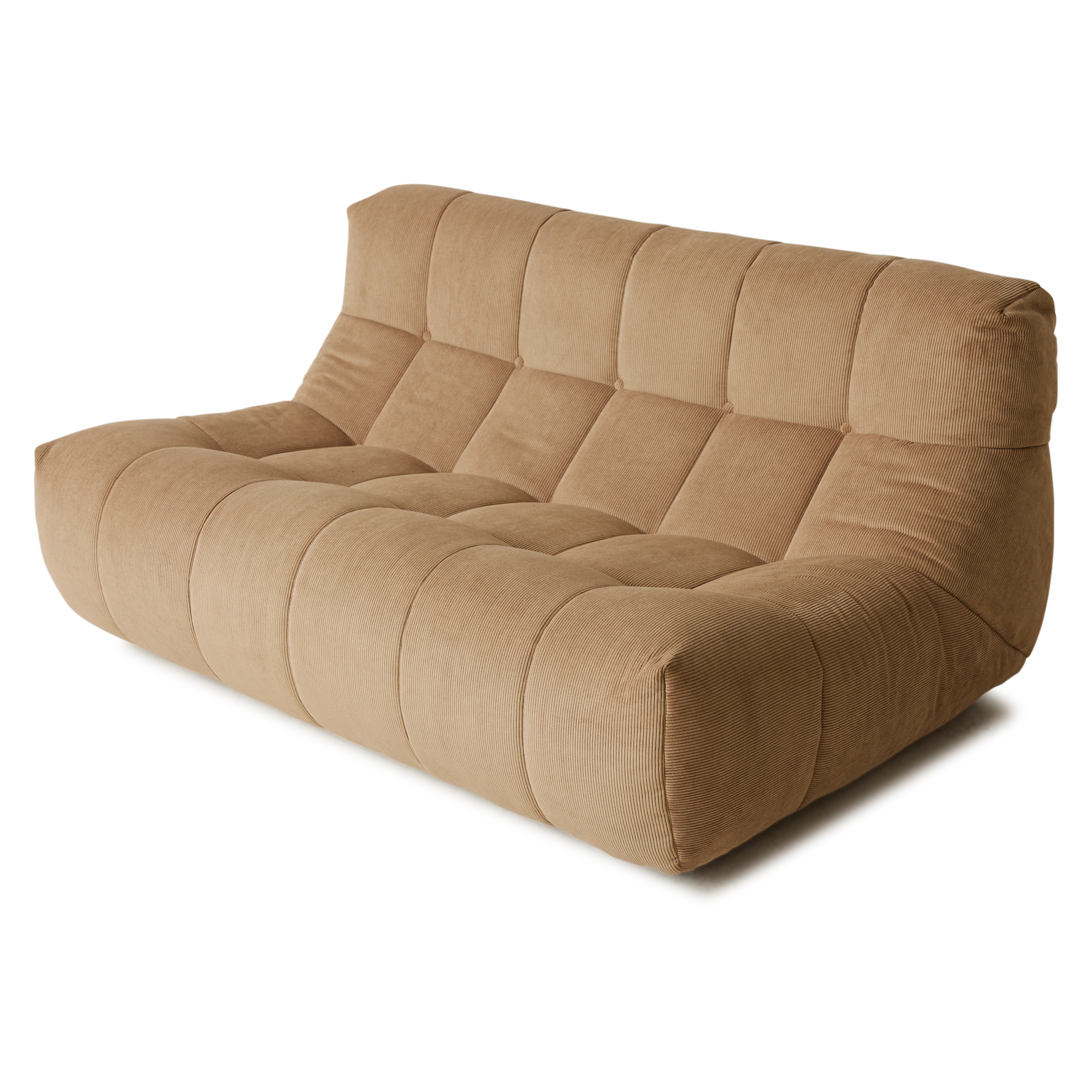 HKliving Lazy Lounge 2-sits Soffa Corduroy Rib Brown