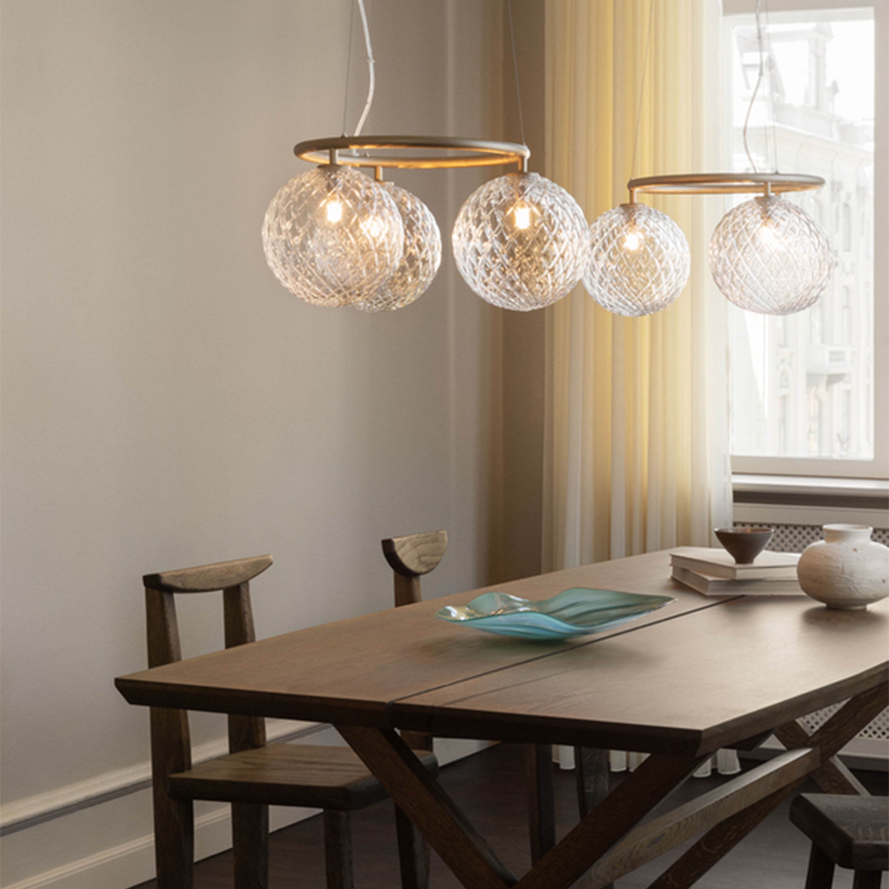 Nuura Miira 3 Circular Taklampa Brass/Optic Clear