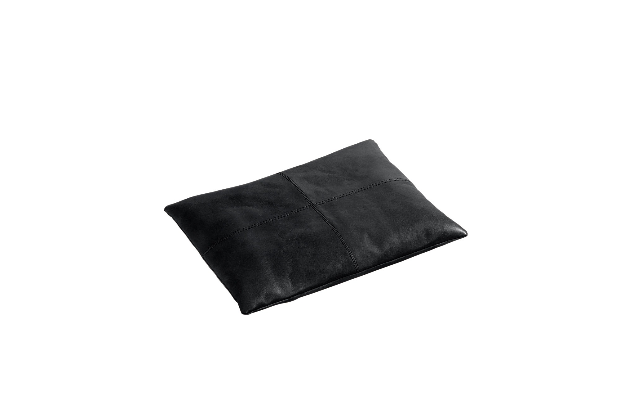 Stolsdyna Leder Schwarz 45x35cm