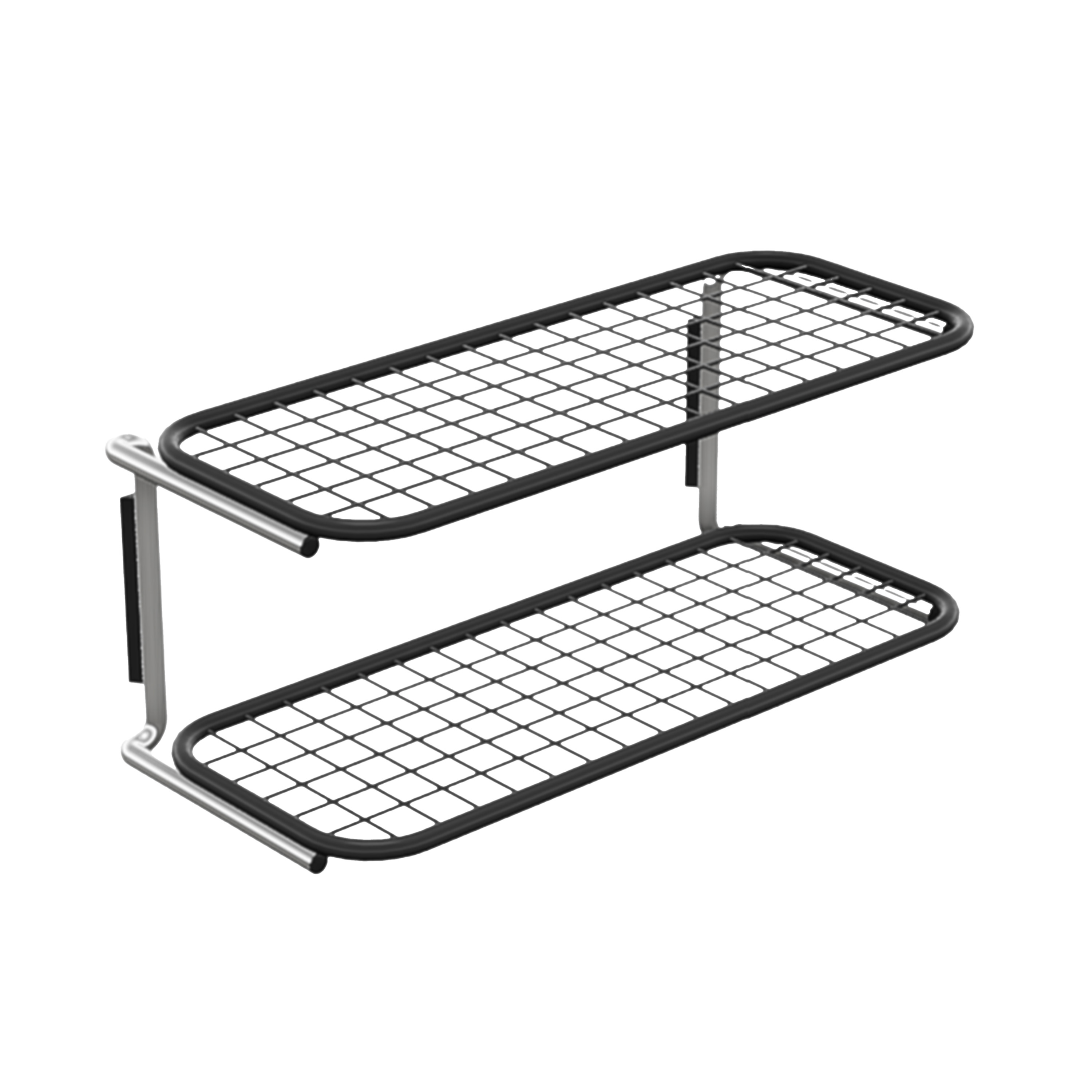 Classic Kenkähylly Tupla Musta/Kromi 60cm