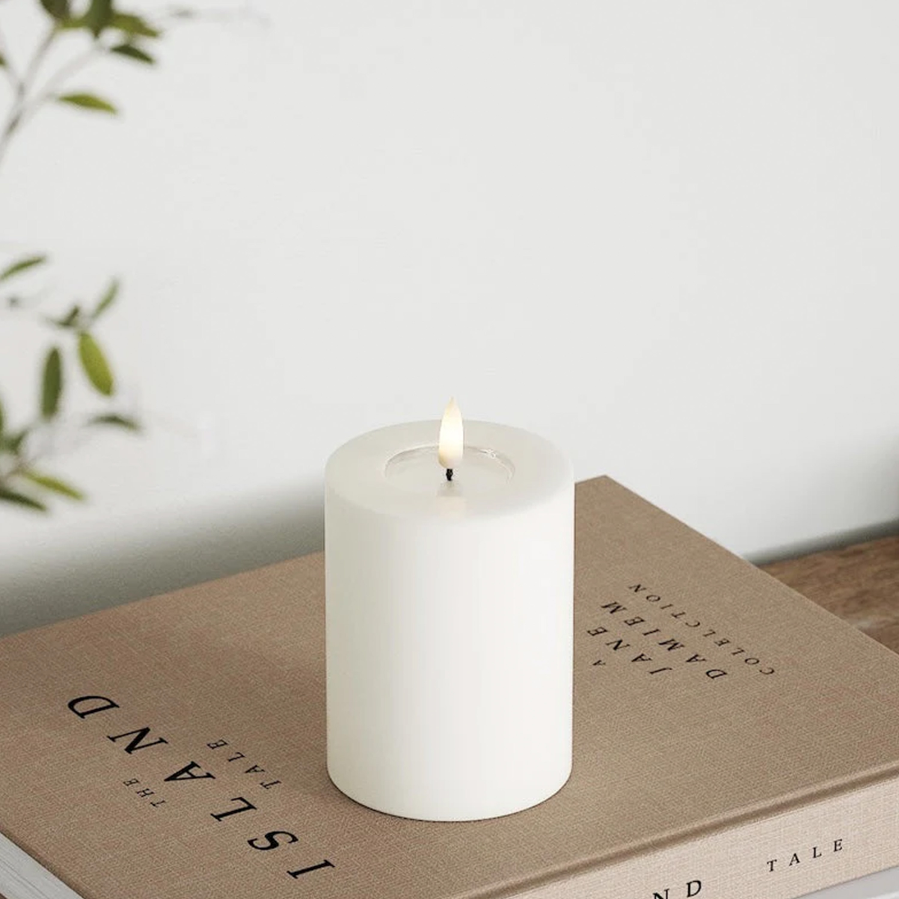 Deluxe Homeart LED Blockljus Vit 10cm