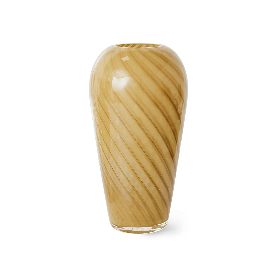 HKliving - Glass Vas Mochi 25cm - Gul