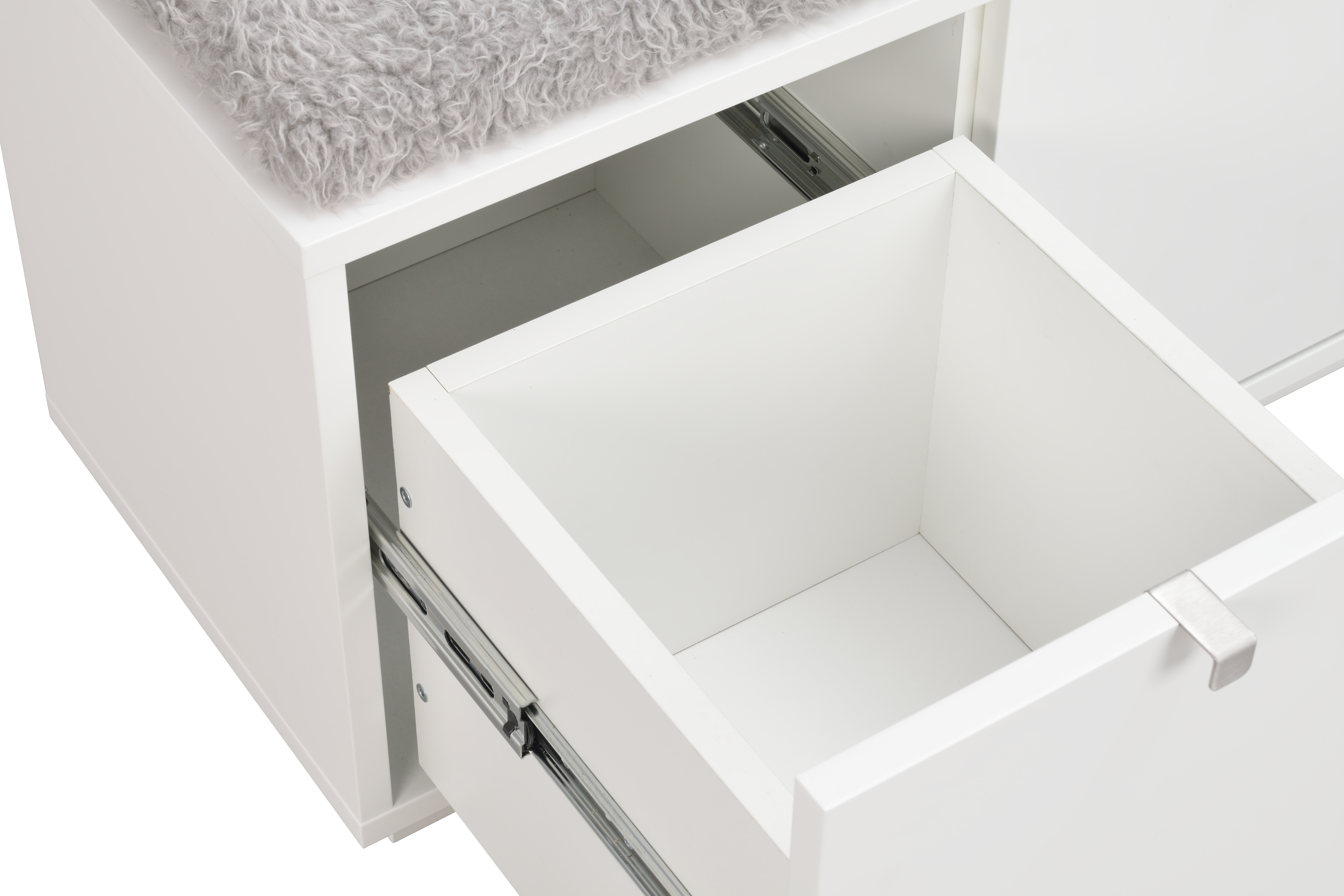 Rowico Home Confetti Bänk 3 Vit/Ljusgrå