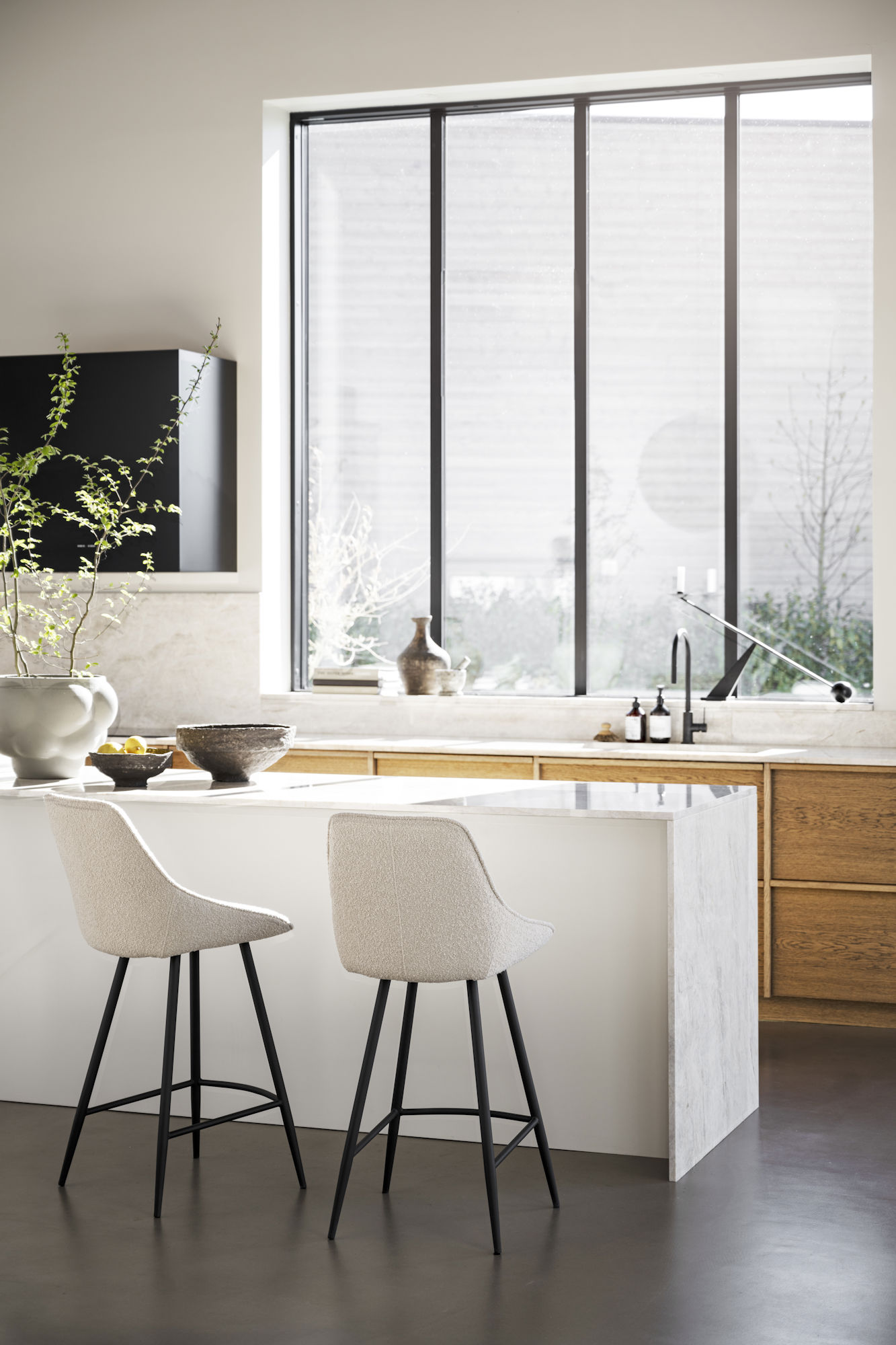 Rowico Home Sierra Barstol Bouclé Beige