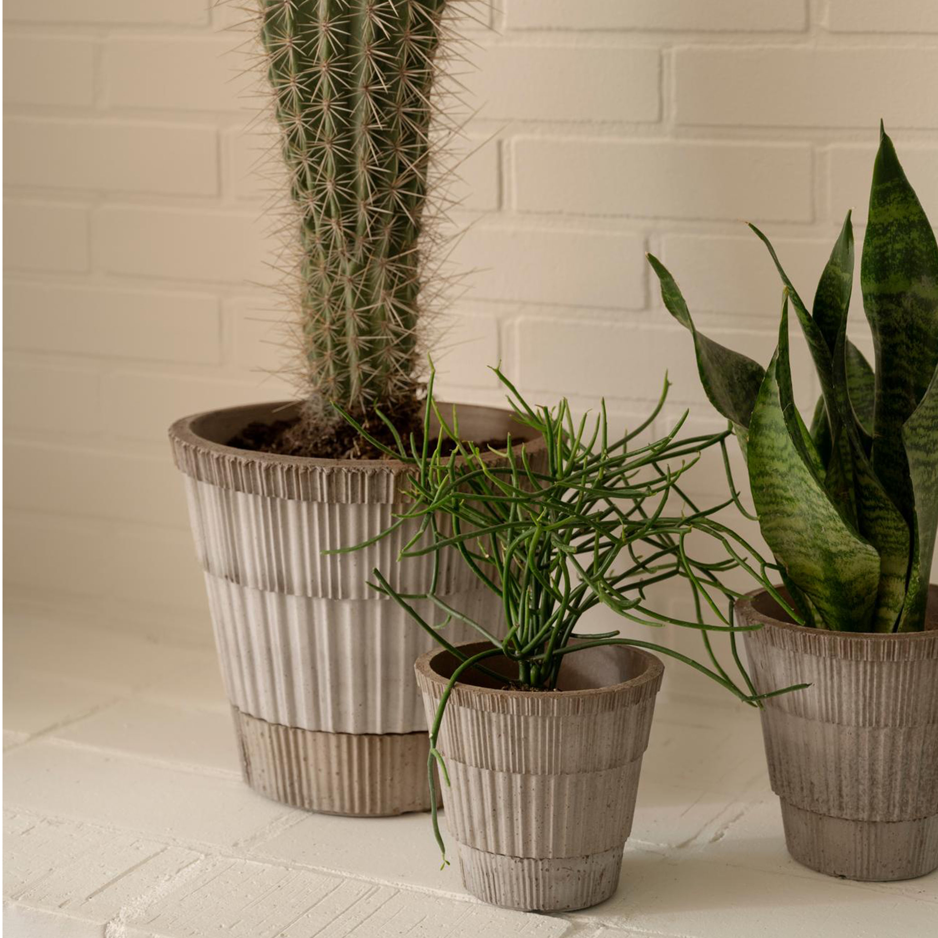 Bergs Potter Atlas Kruka Raw Grey Terracotta Ø14