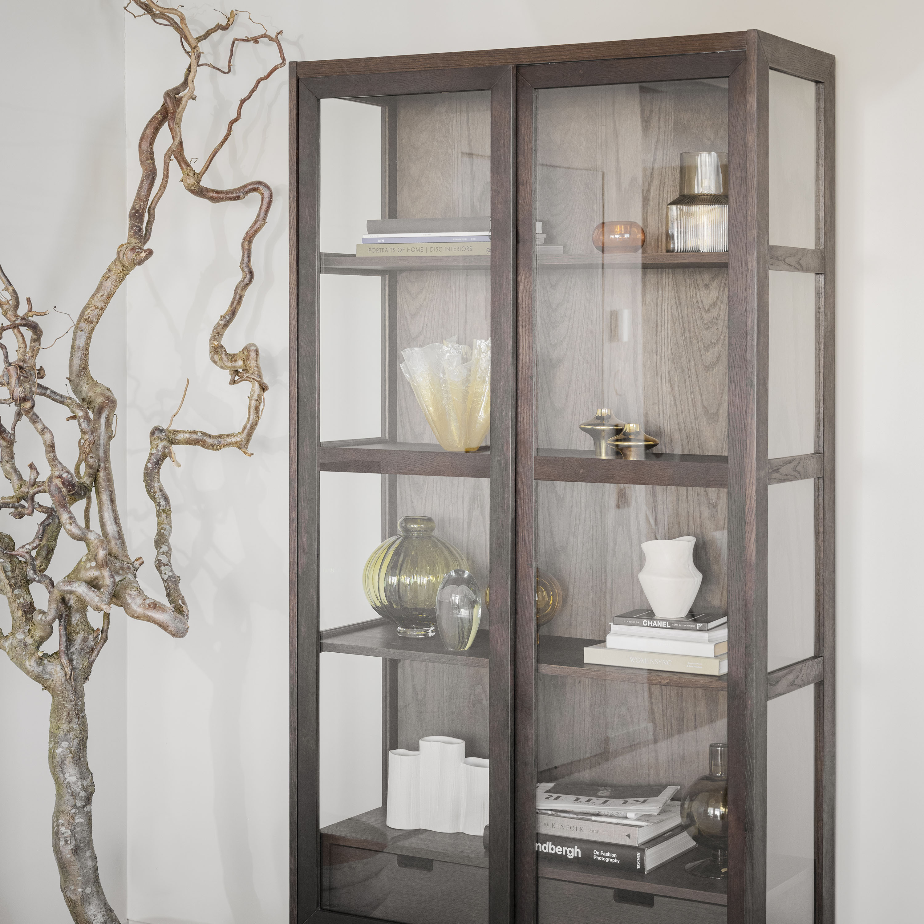 Hazelton Vitrine Schrank Braun 203cm