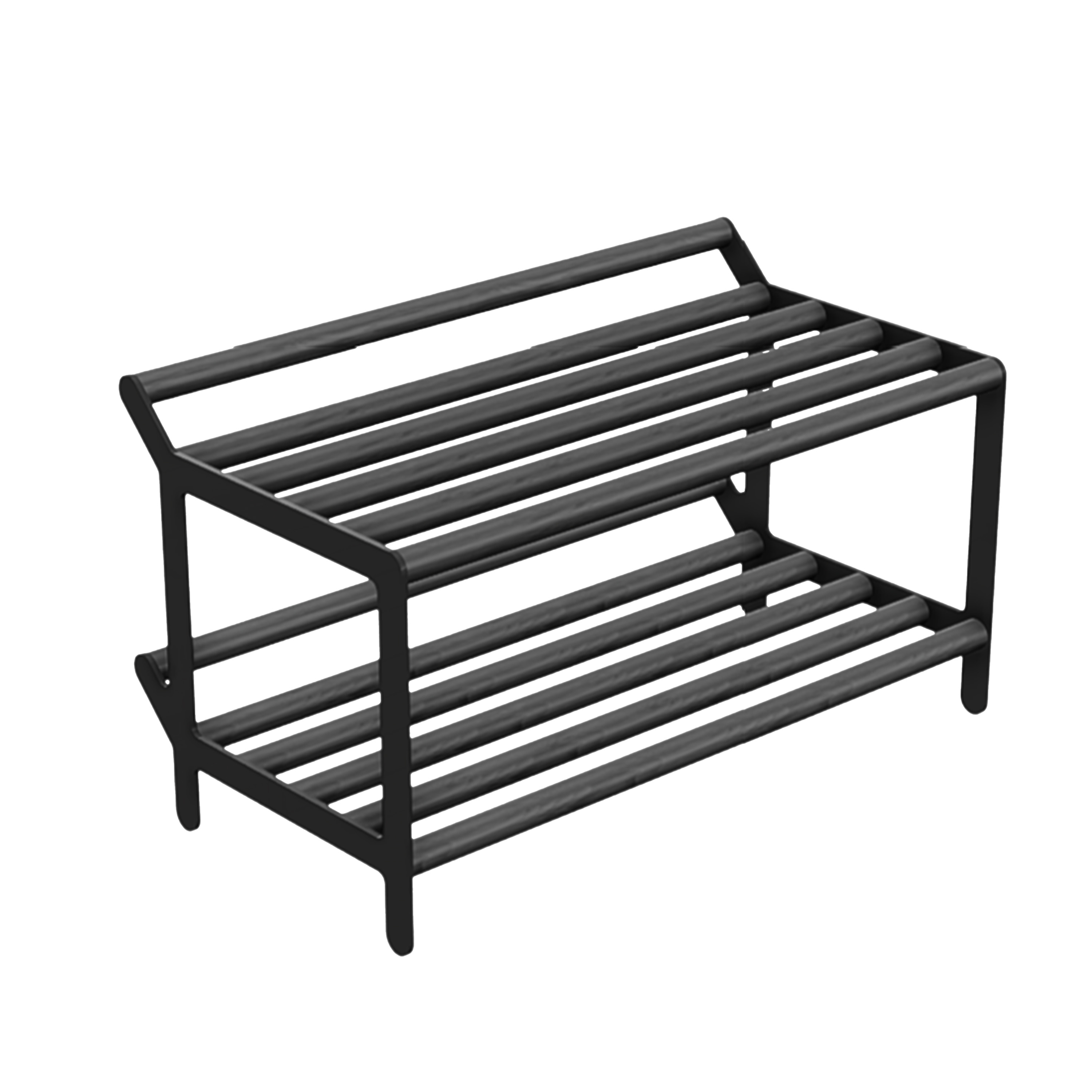 Tamburin Skohylla Svartbetsad Ek/Svart 60cm