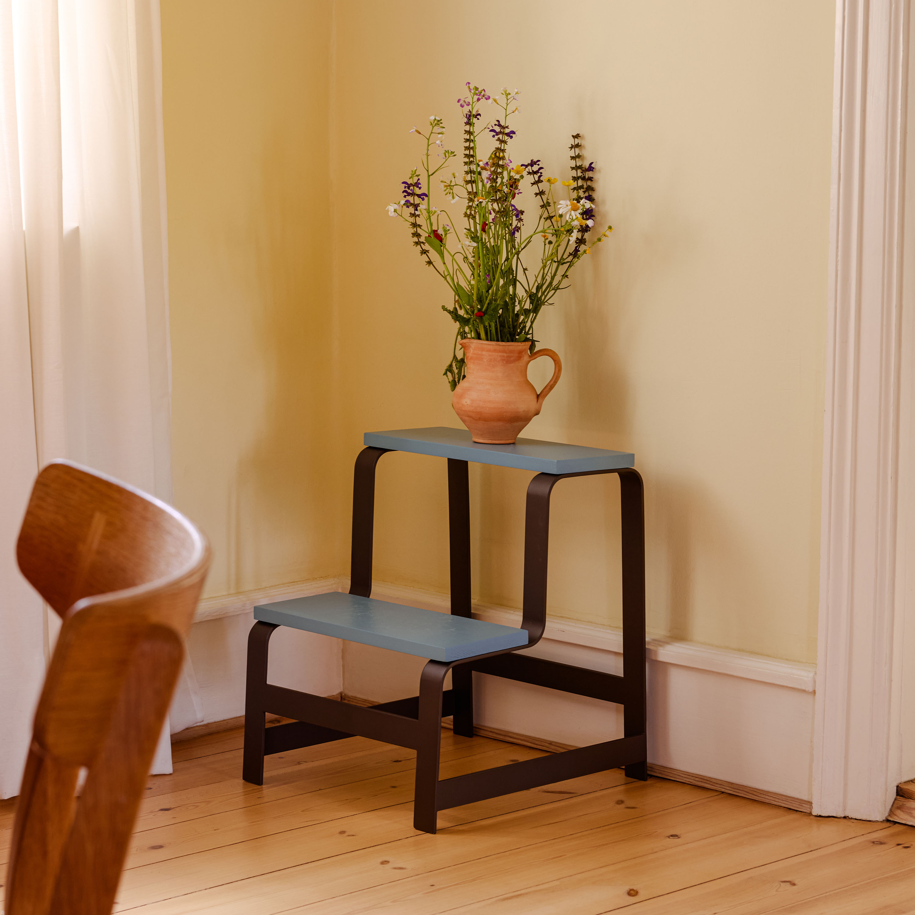 Hübsch Step Jakkara Blue Brown