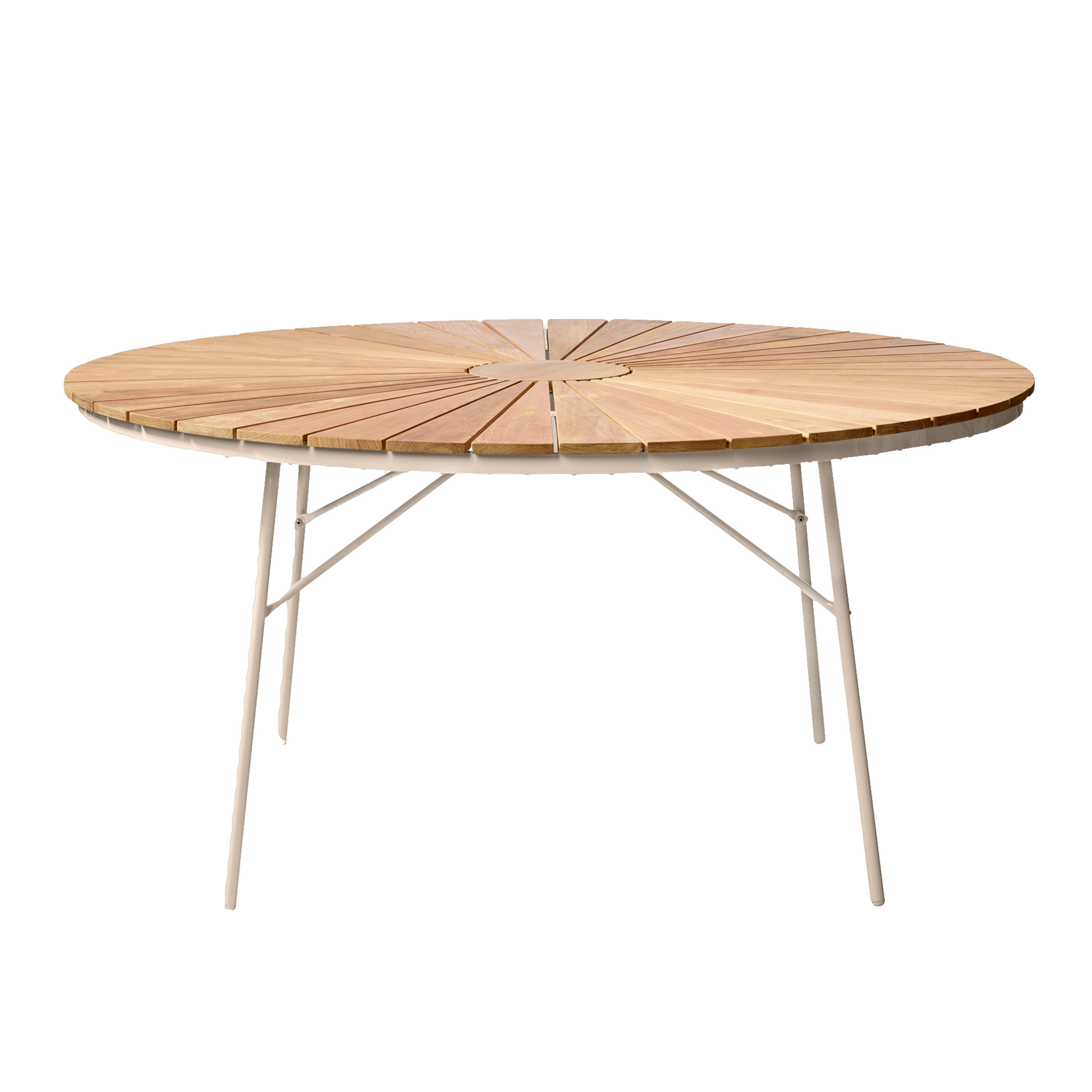 Ellen Ruokapöytä Sandy Grey/Teak Ø150