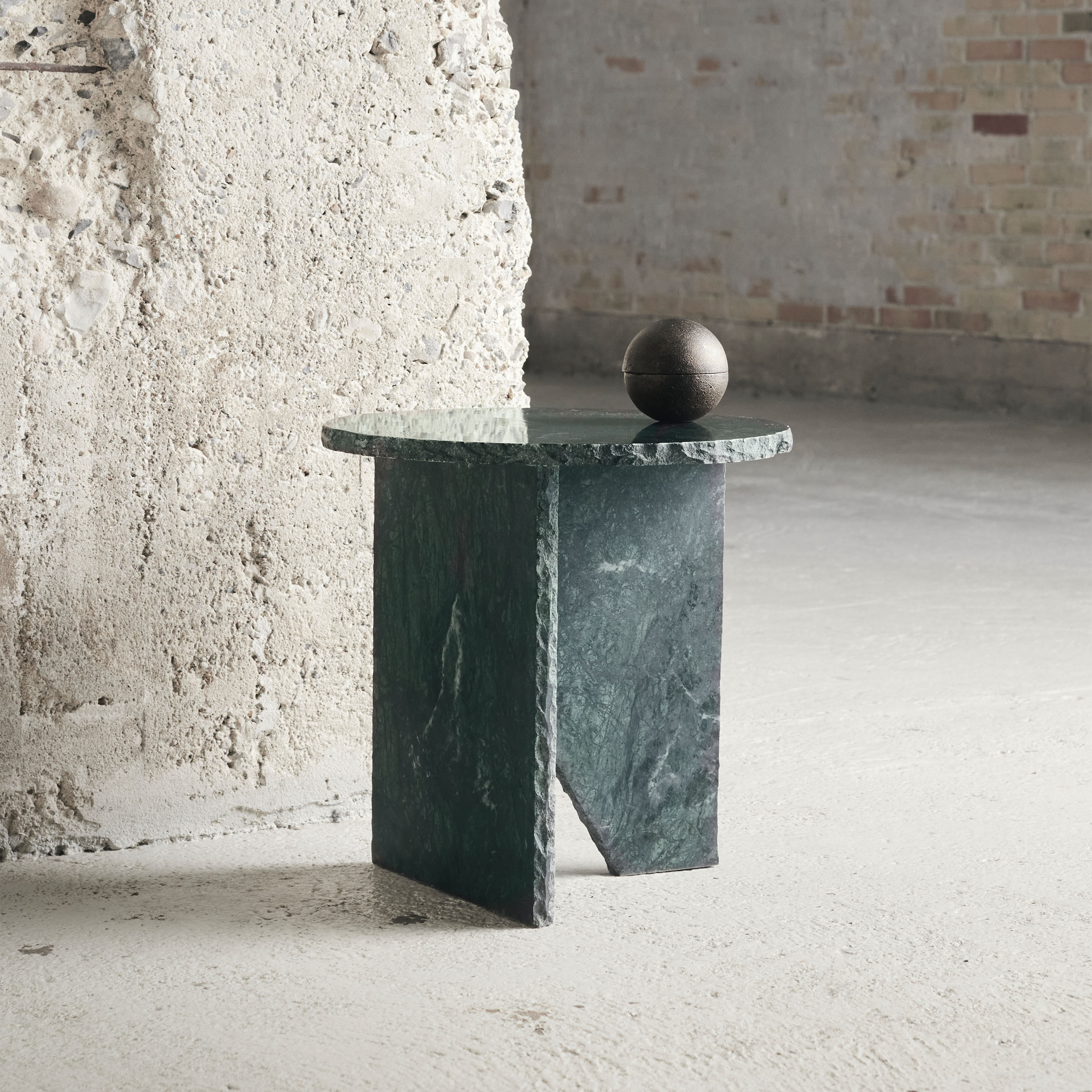 Muubs Verde Sidebord Green Marble Ø40