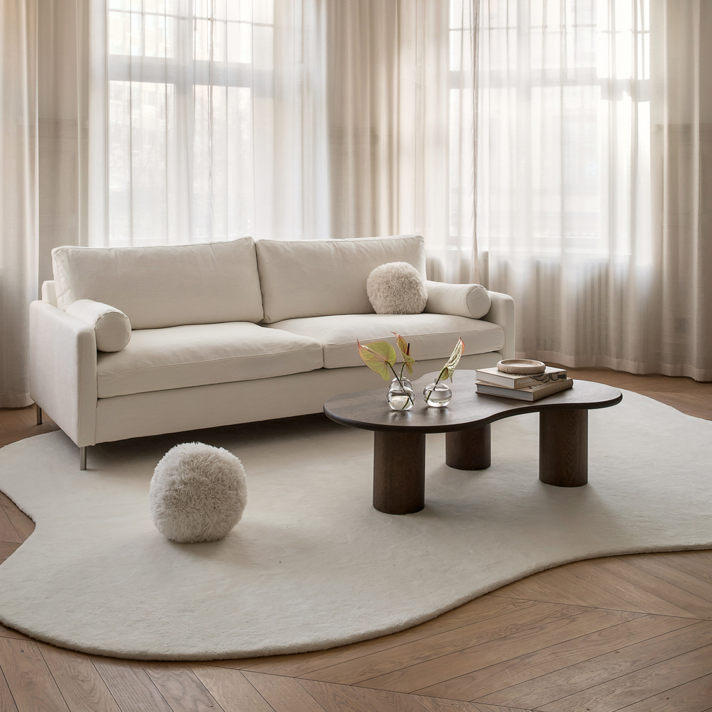 Sleepo Collection Stormi Wollteppich White 170x230