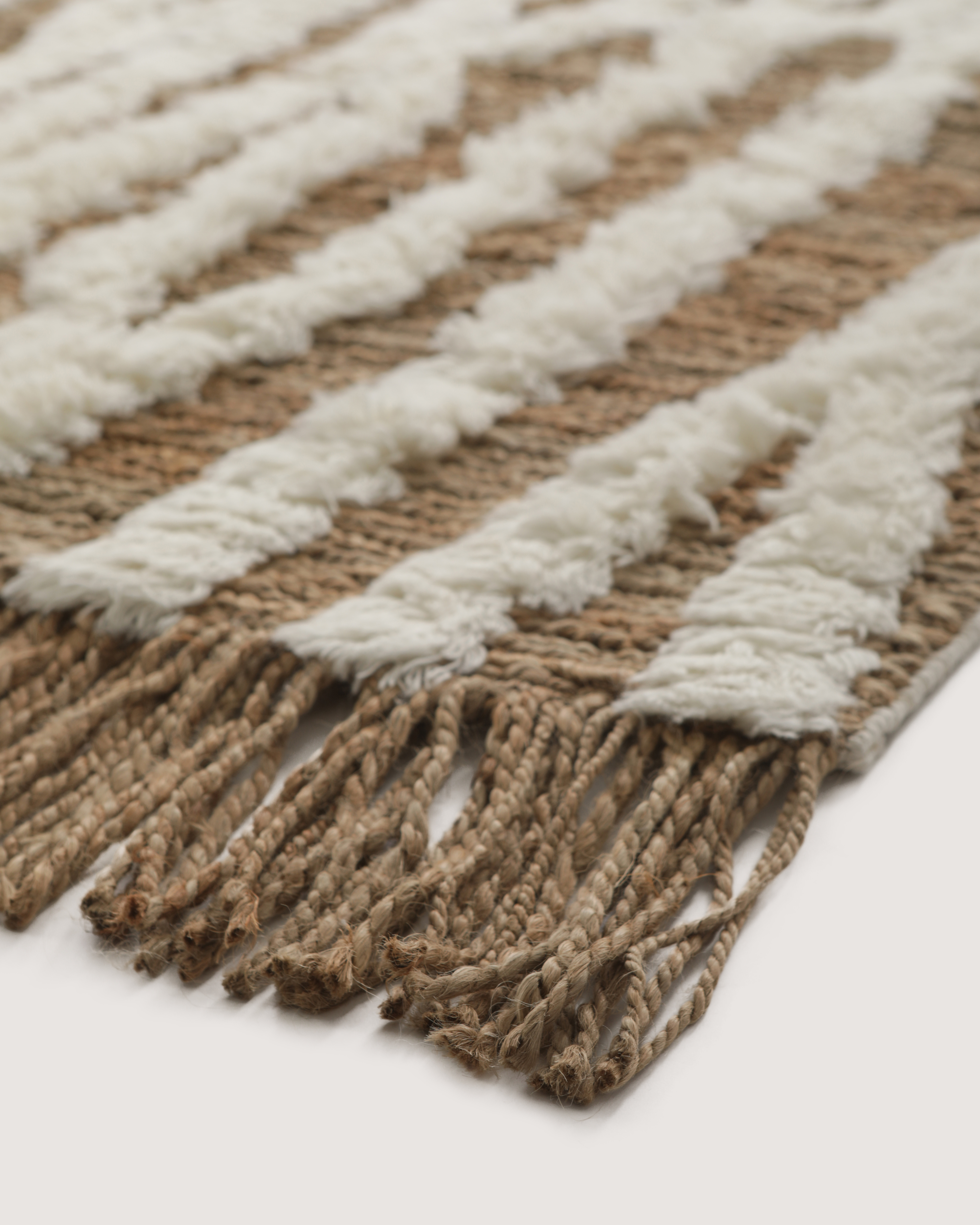 Tinted Wahl Jute/Ullteppe Brun/Offwhite 200x300