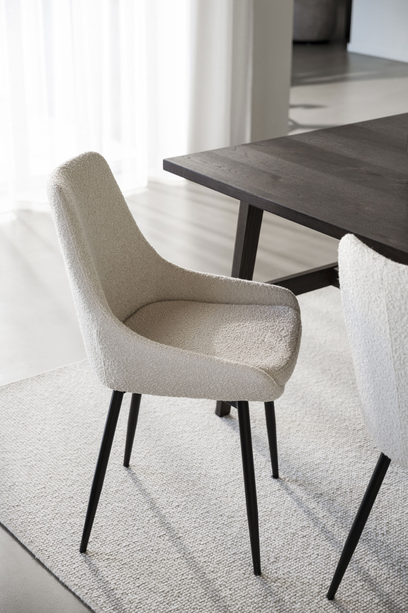 Rowico Home Sierra Matstol Bouclé Beige