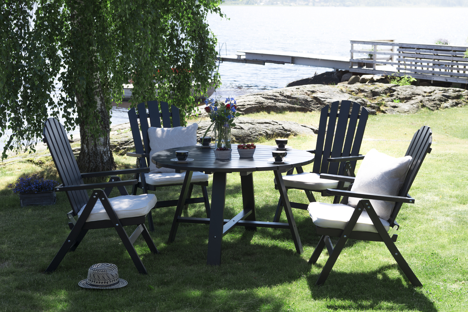 Hillerstorp Läckö Positionsstol Orkangrå