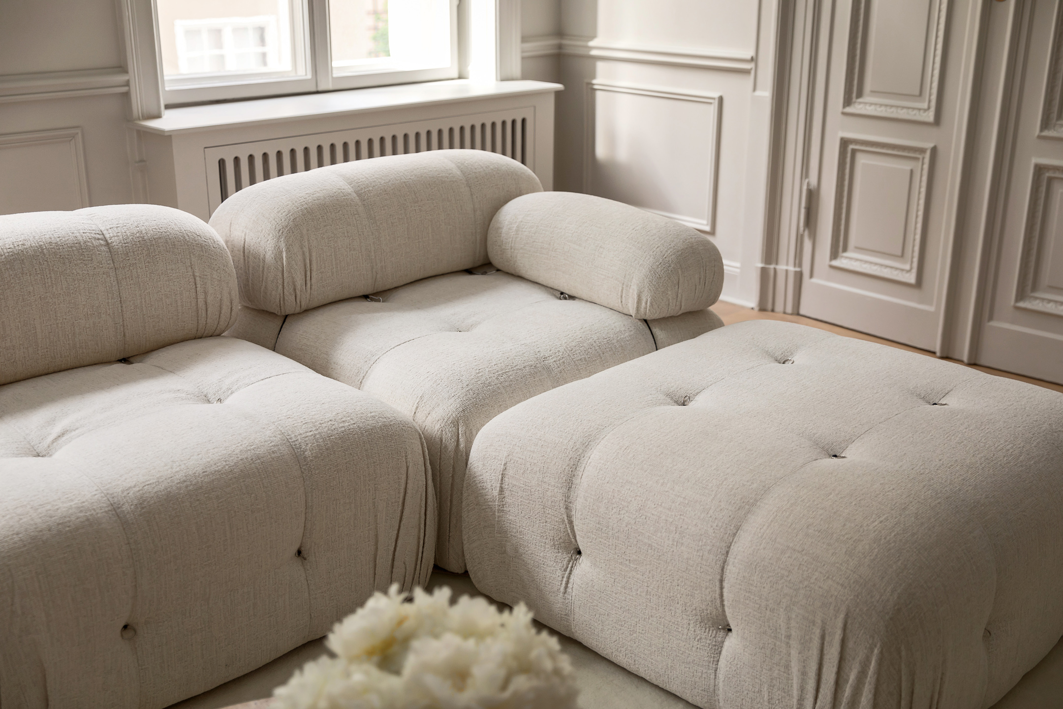 Sleepo Collection Blanca 3-sits Divansoffa Cream