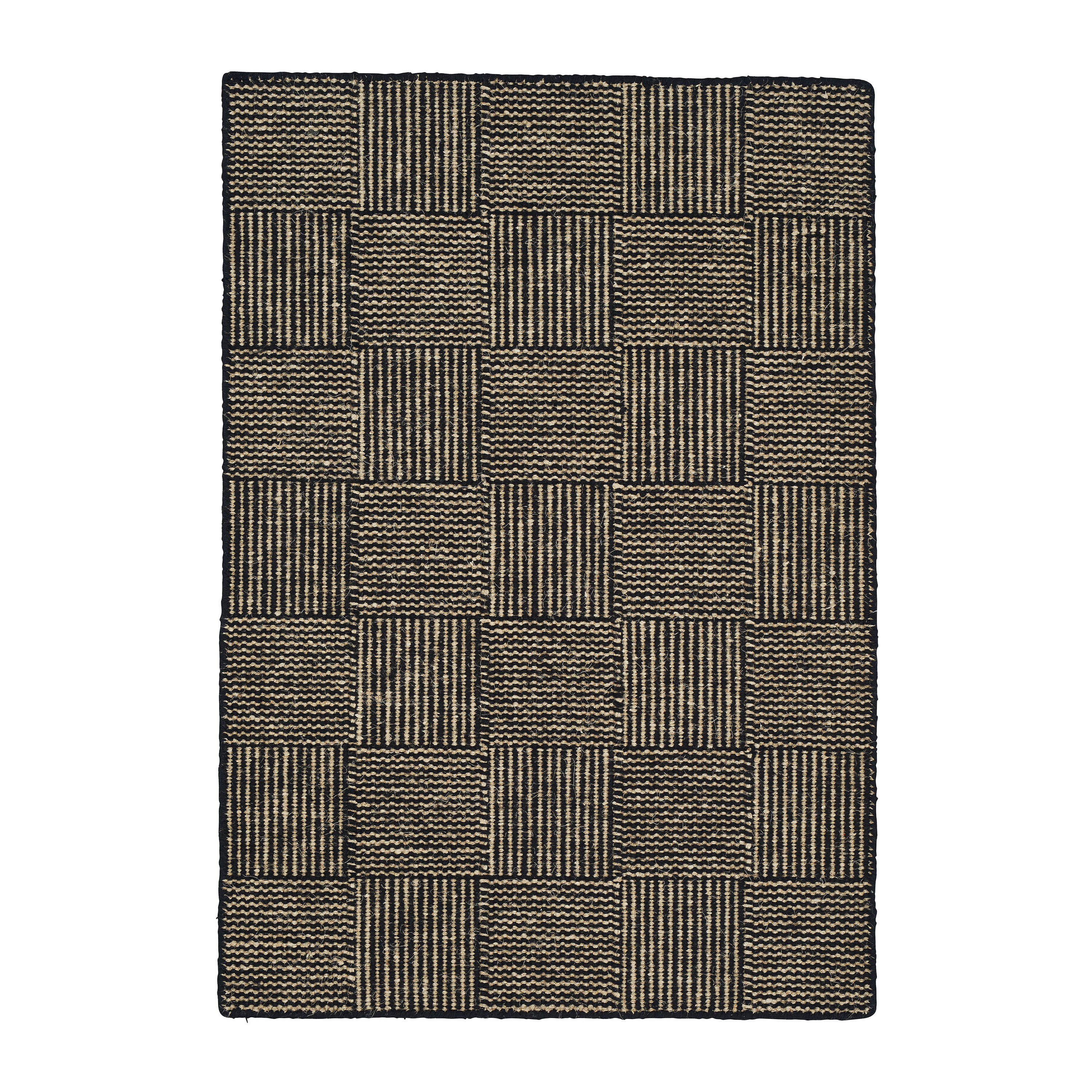 Chess Wollteppich Black 200x300